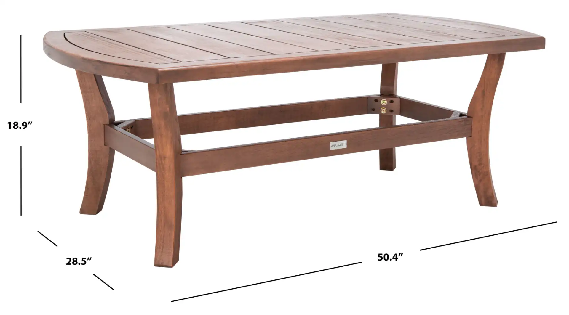 Payden Outdoor Coffee Table in Natural, detail view