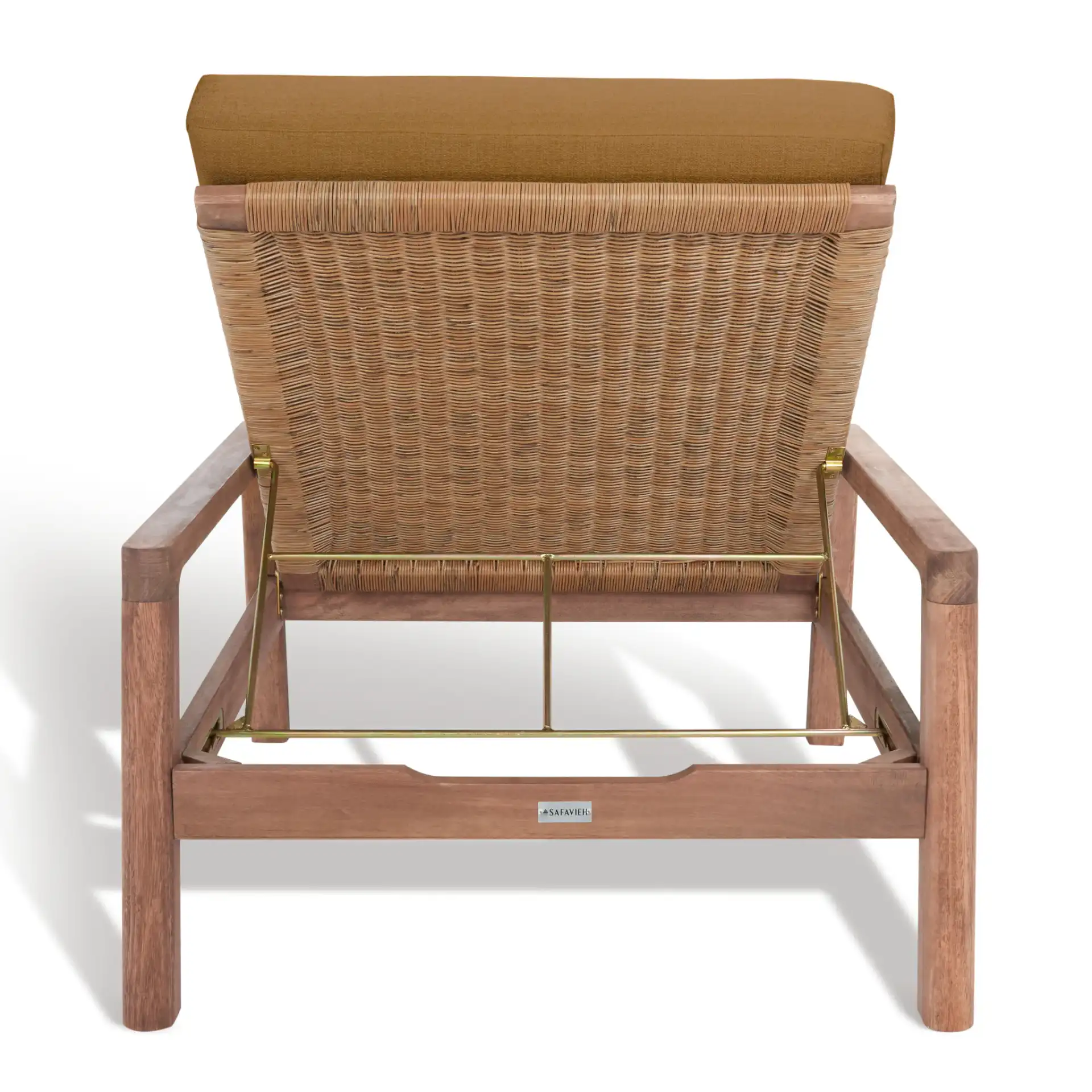 Donnamaria Wicker Sun Lounger in Natural / Brown, detail view
