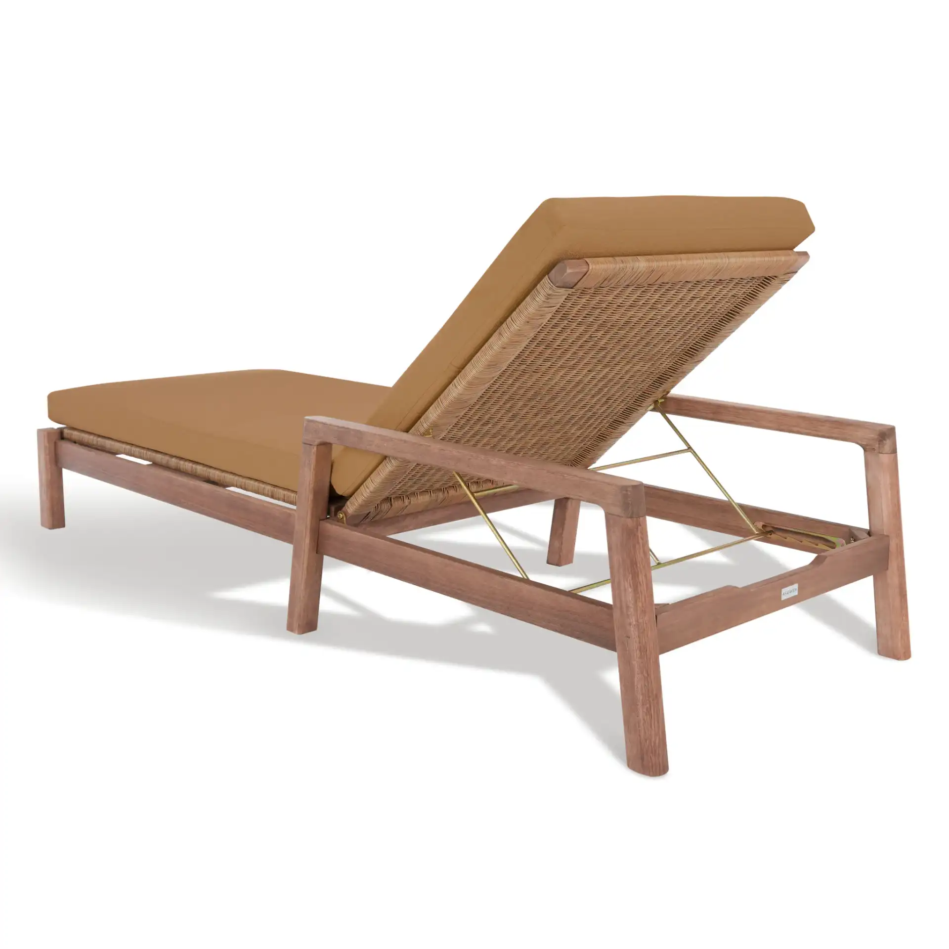 Donnamaria Wicker Sun Lounger in Natural / Brown, detail view