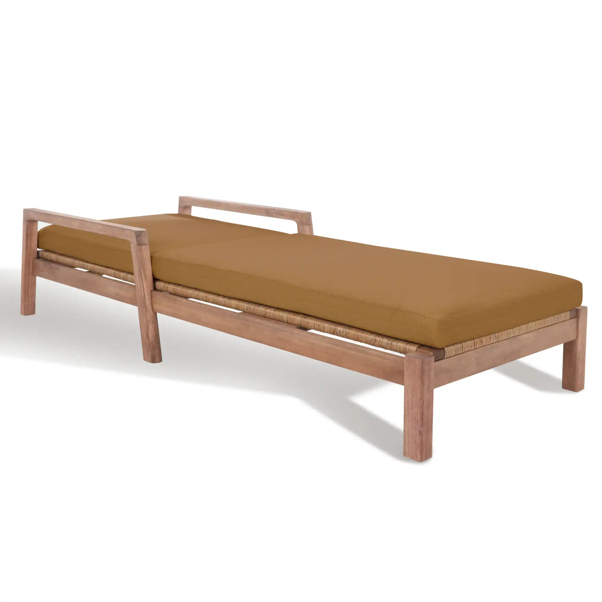 Donnamaria Wicker Sun Lounger in Natural / Brown, detail view