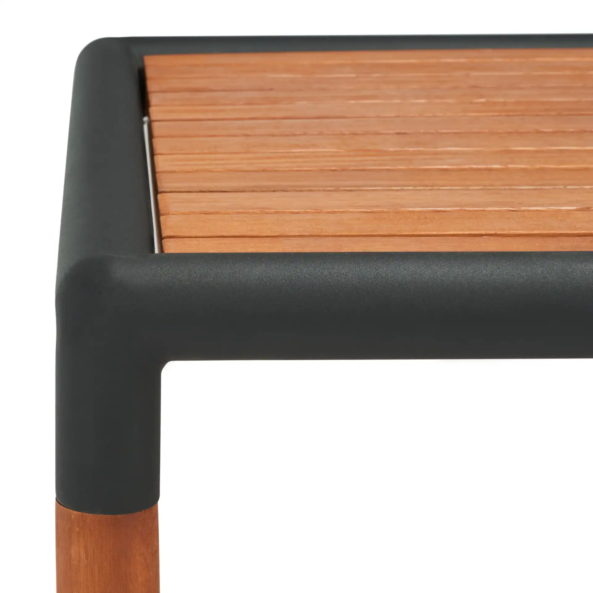 Tommy Metal & Wood Coffee Table in Black / Natural in a styled room