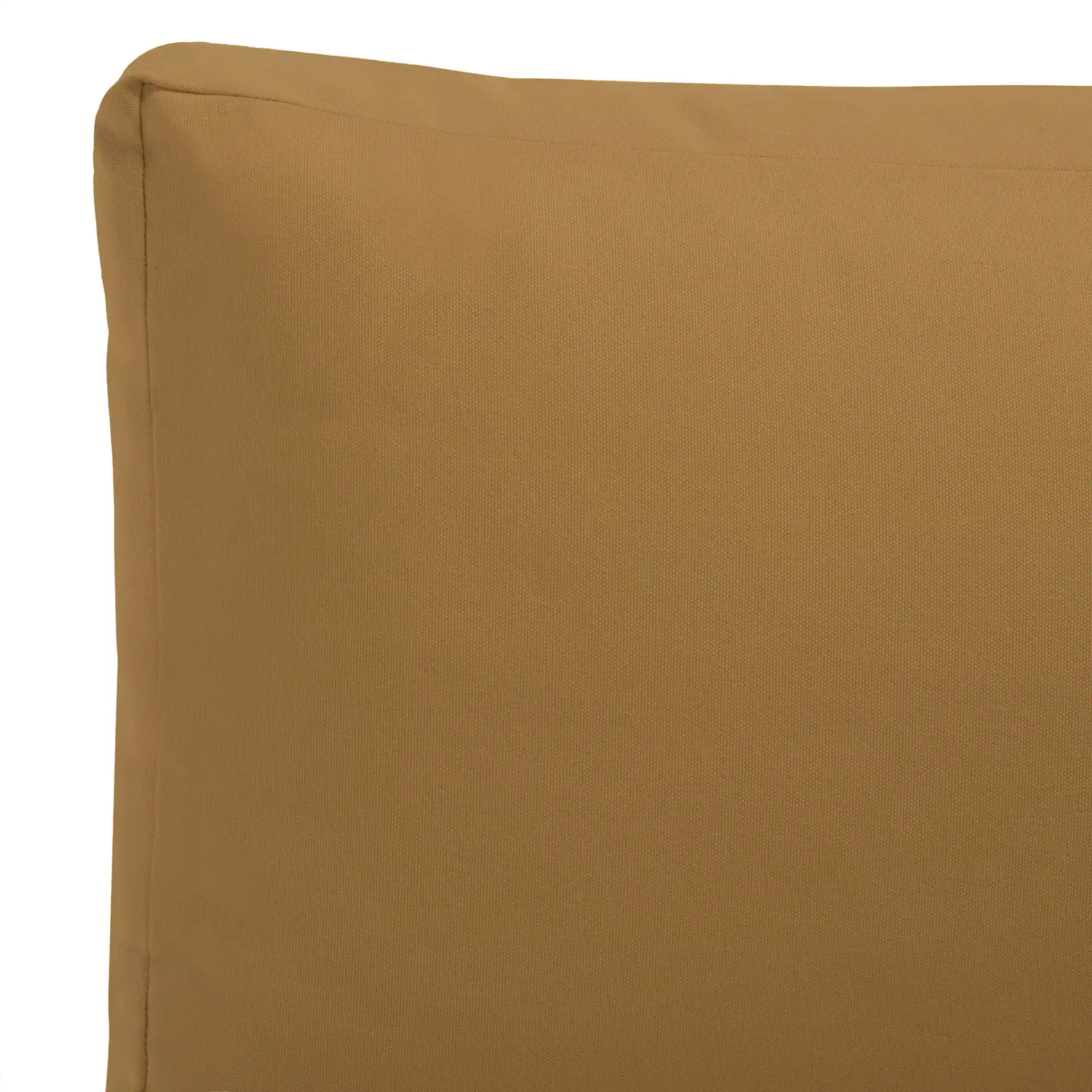 Julianne Teak Patio Sofa in Natural / Brown in a styled room