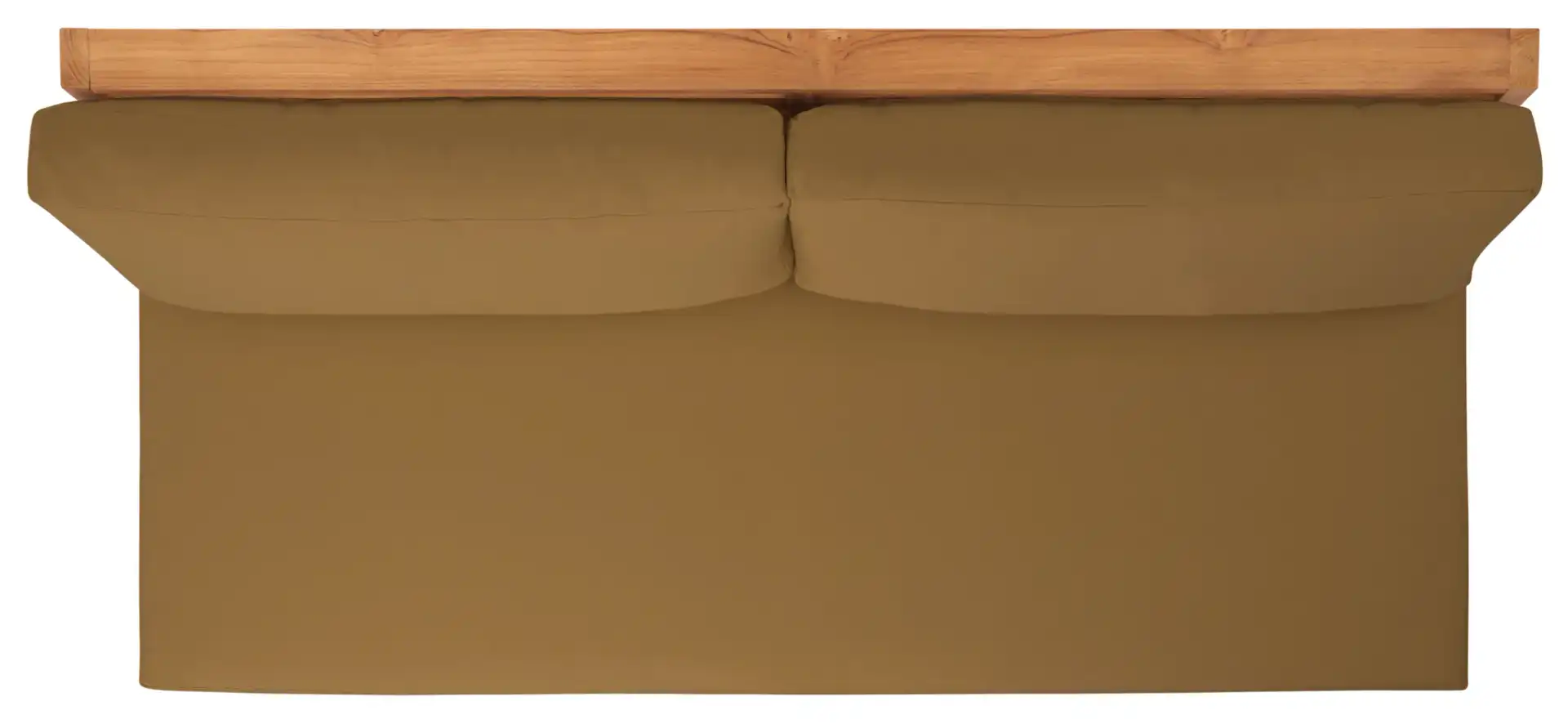 Julianne Teak Patio Sofa in Natural / Brown, detail view