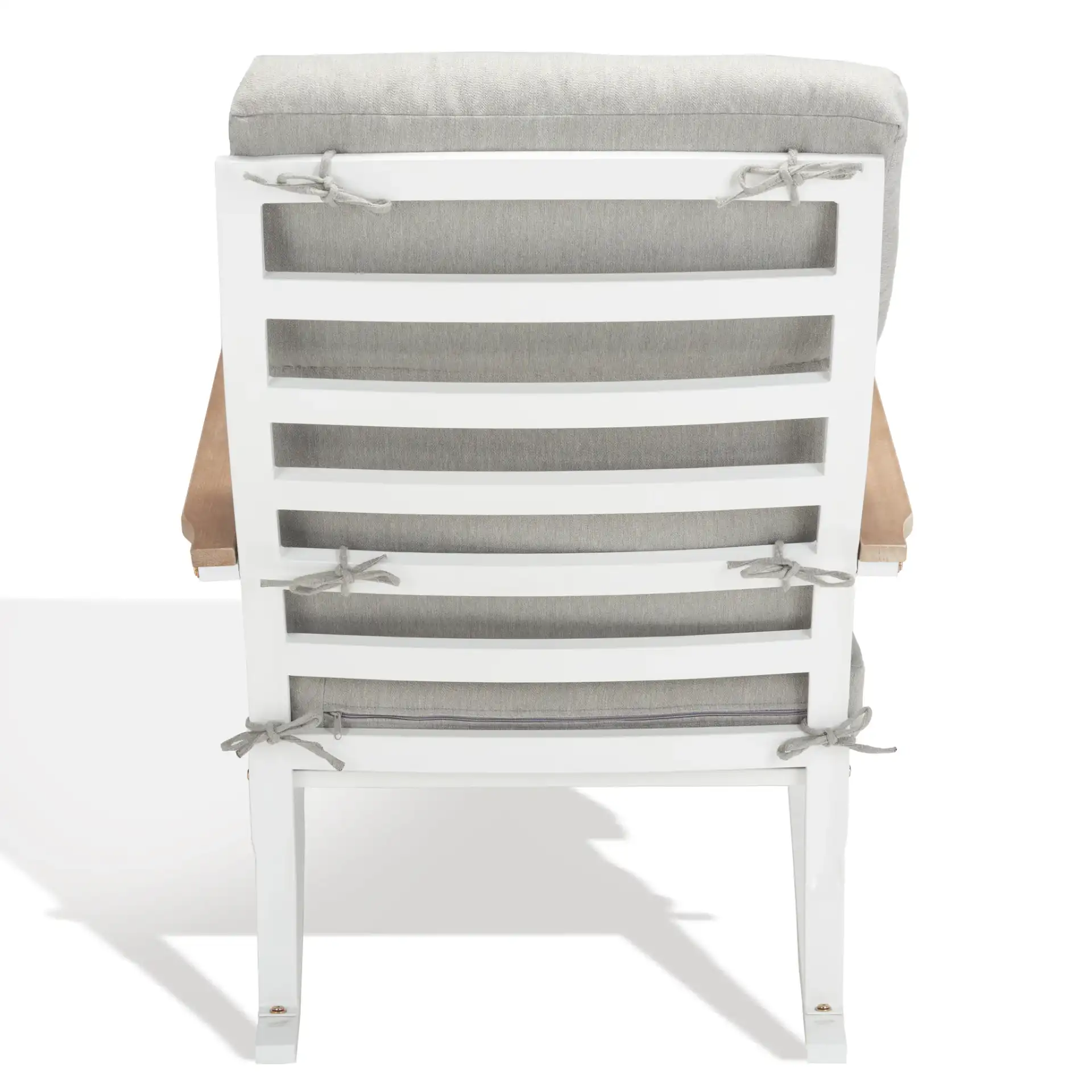 Brutus Rocking Chair in White / Light Gray, detail view