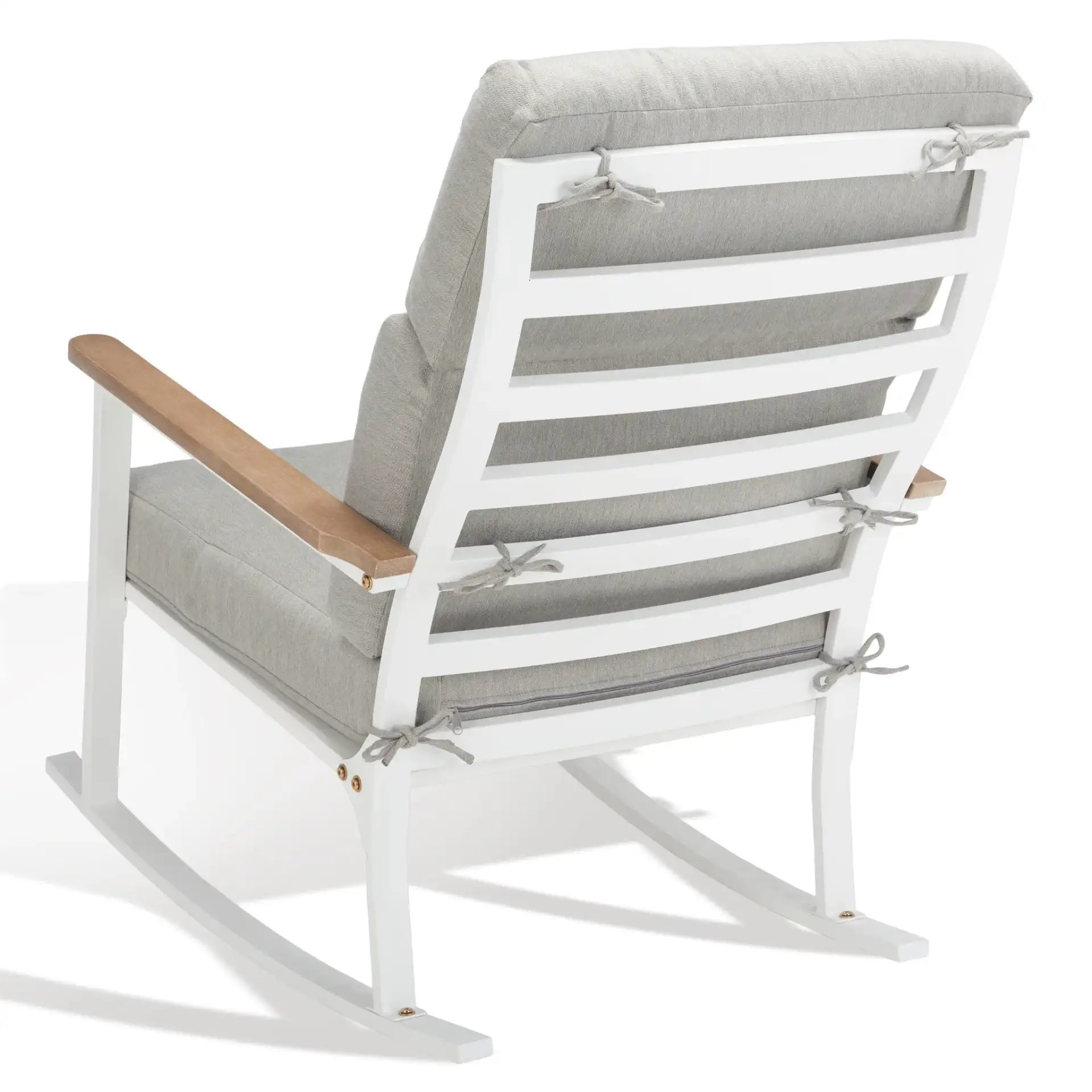 Brutus Rocking Chair in White / Light Gray, detail view