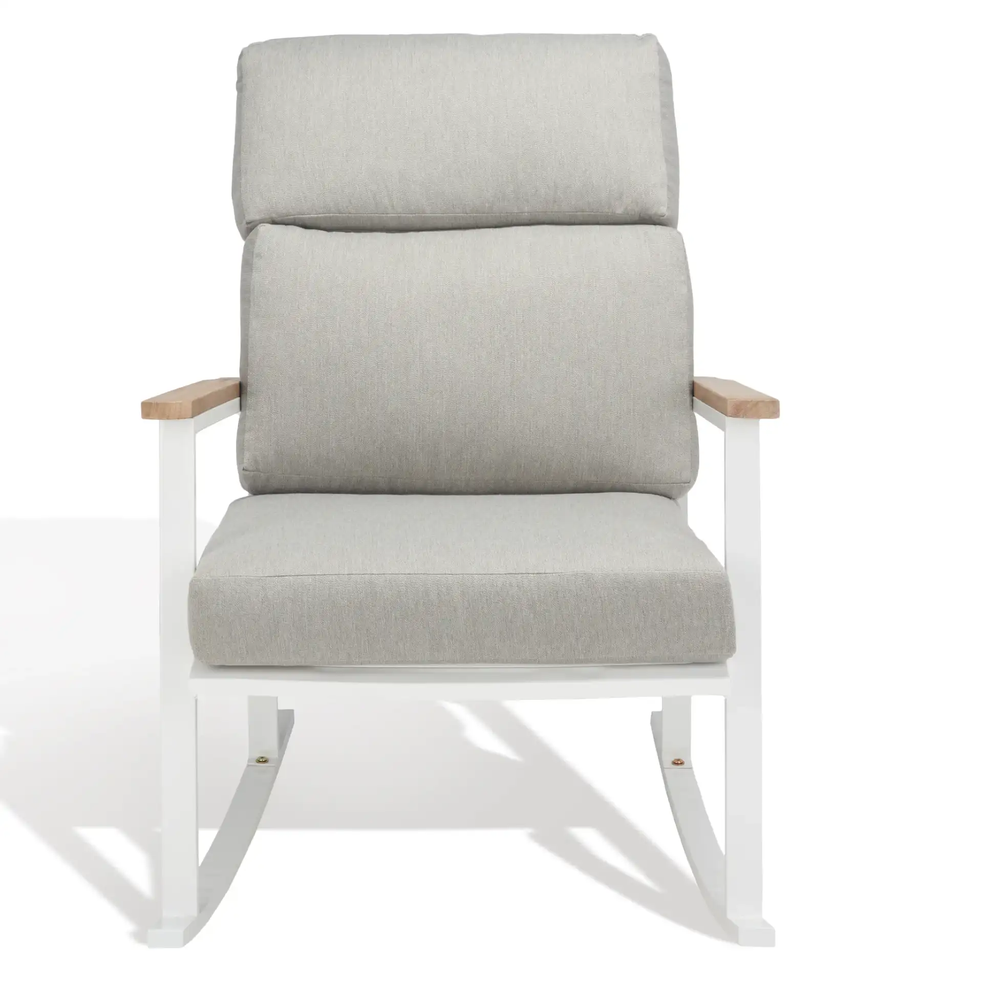 Brutus Rocking Chair in White / Light Gray, detail view