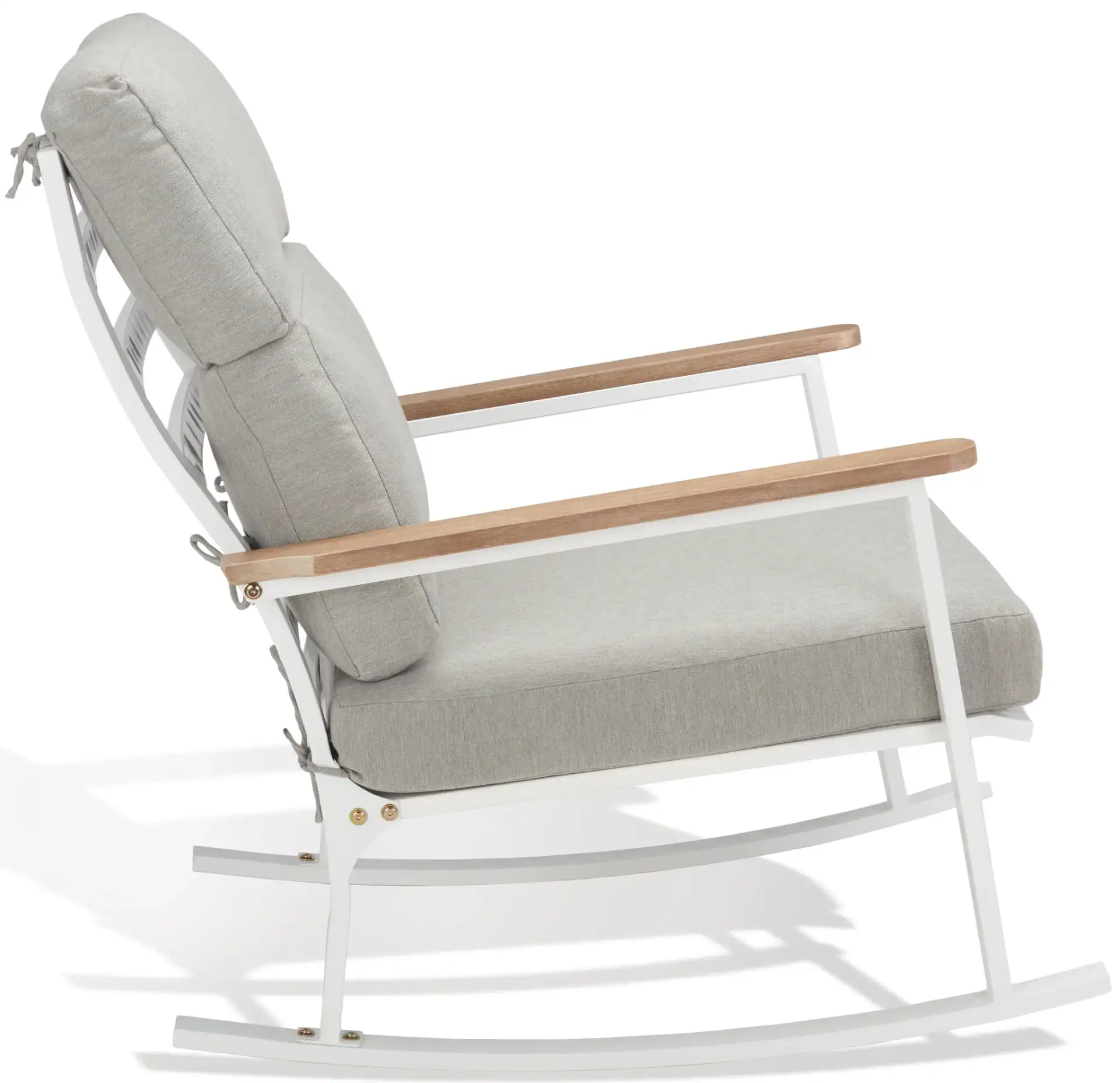 Brutus Rocking Chair in White / Light Gray, detail view