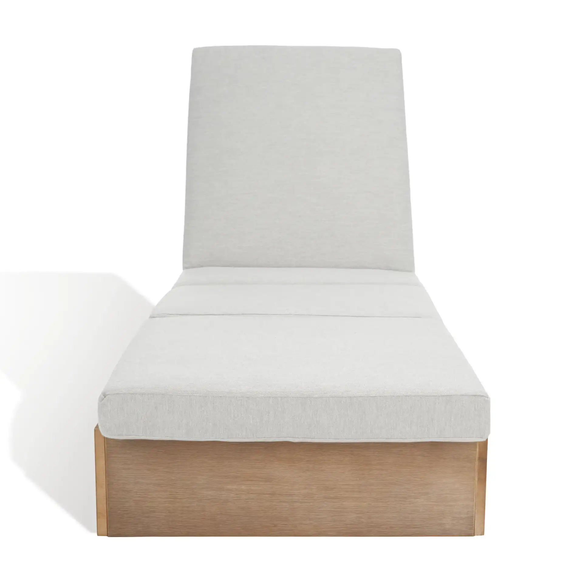 Vincent Wood Chaise Lounge in Brown / Light Gray, detail view