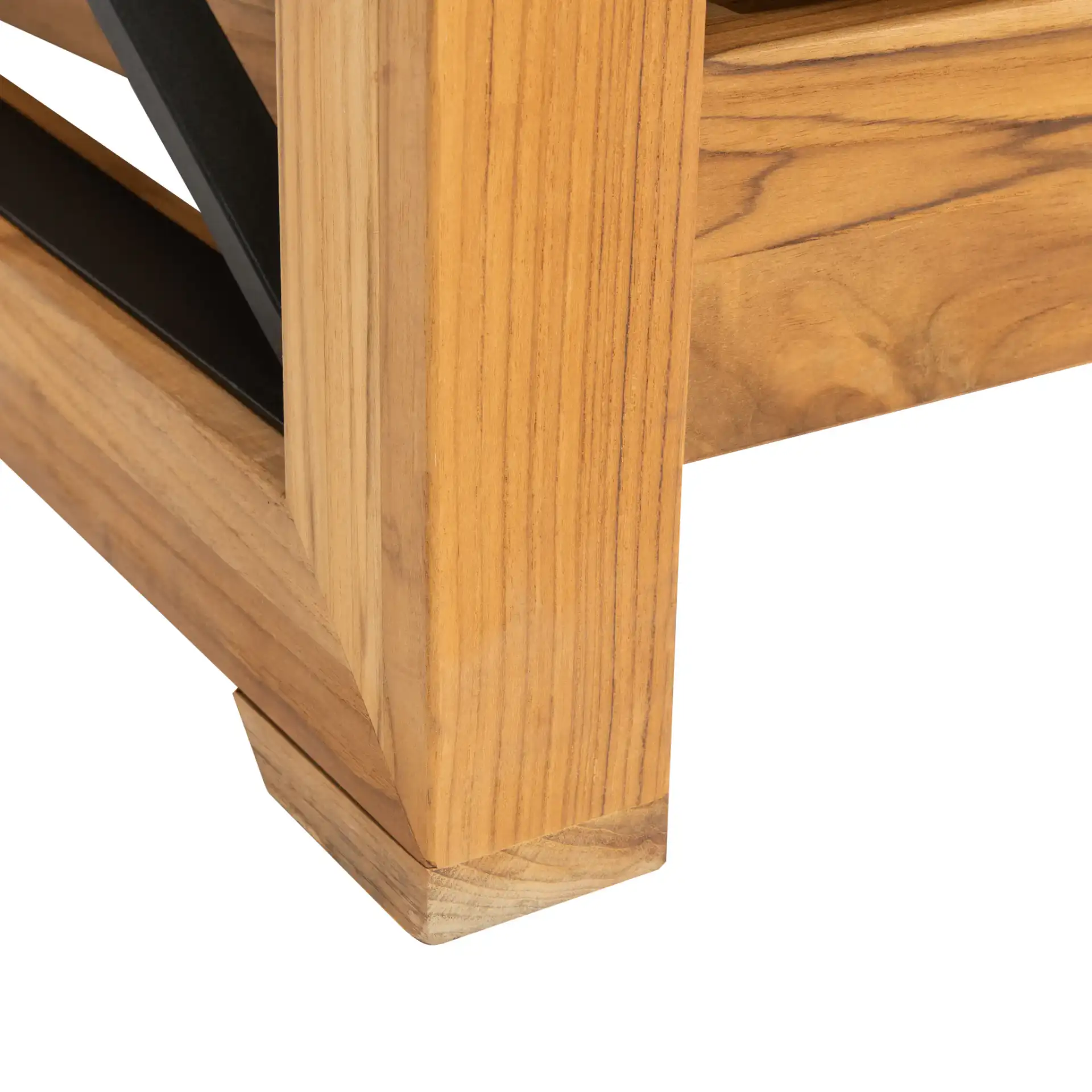Andros Teak Patio Chair in Natural / Beige in a styled room