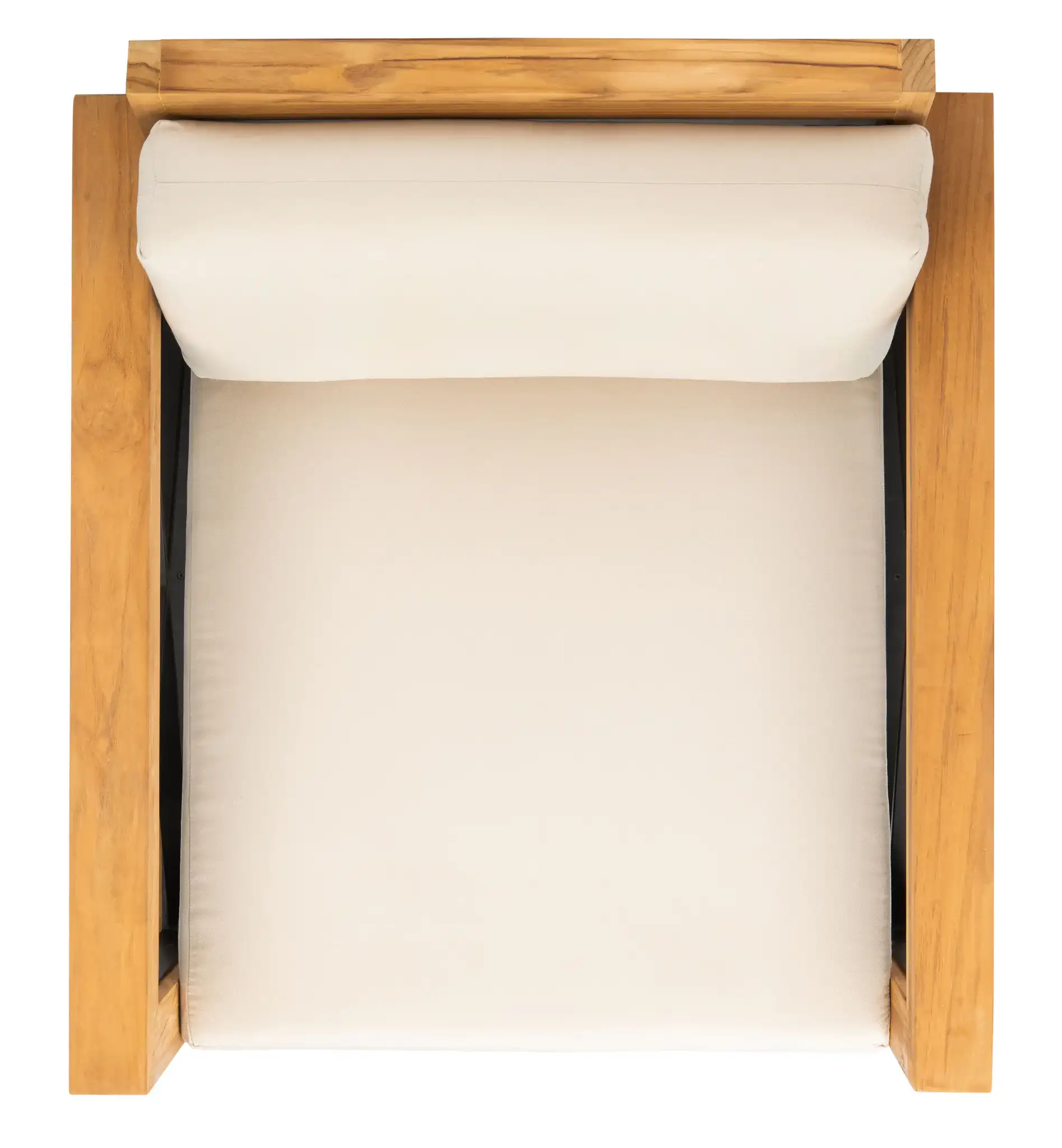 Andros Teak Patio Chair in Natural / Beige, detail view