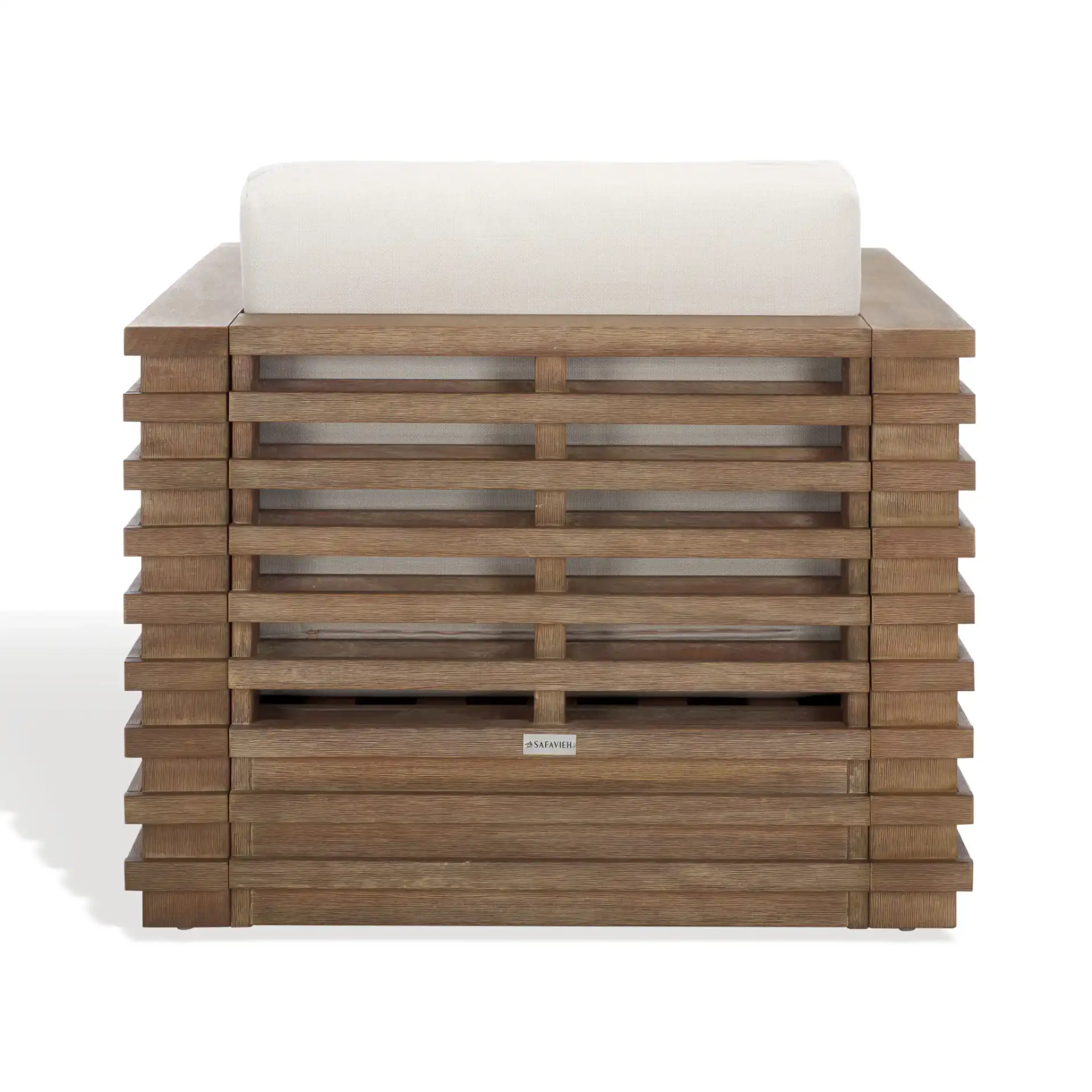 Tortuga Patio Chair in Natural / White, detail view
