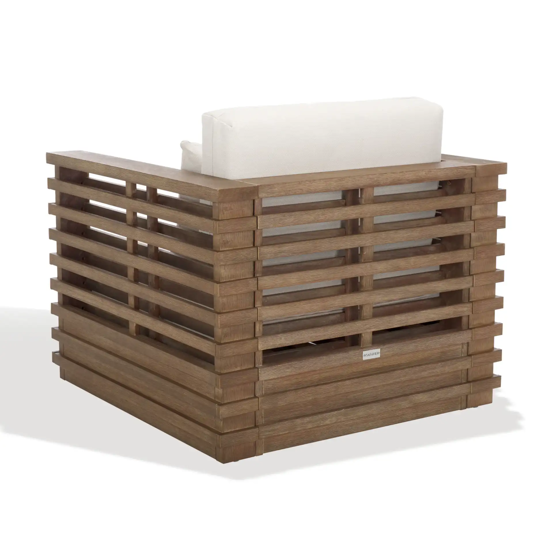 Tortuga Patio Chair in Natural / White, detail view