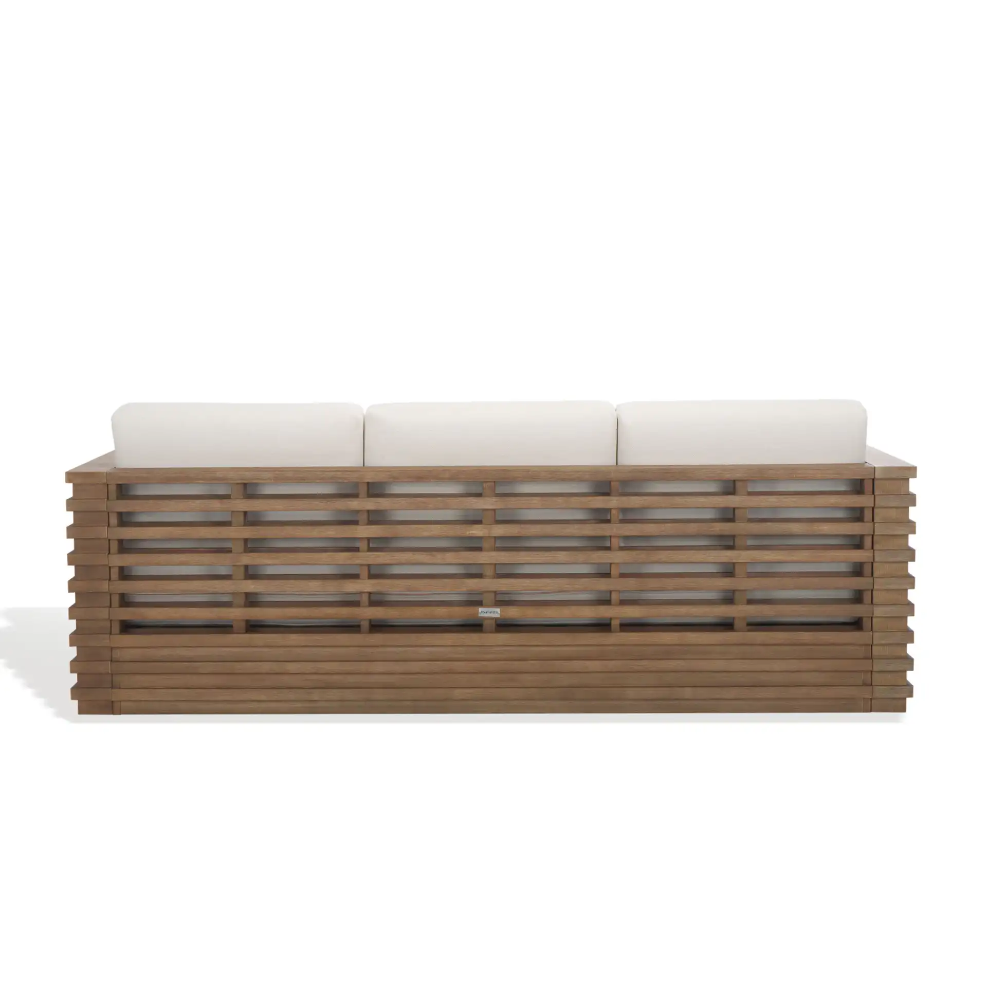 Tortuga Patio Sofa in Natural / White, detail view