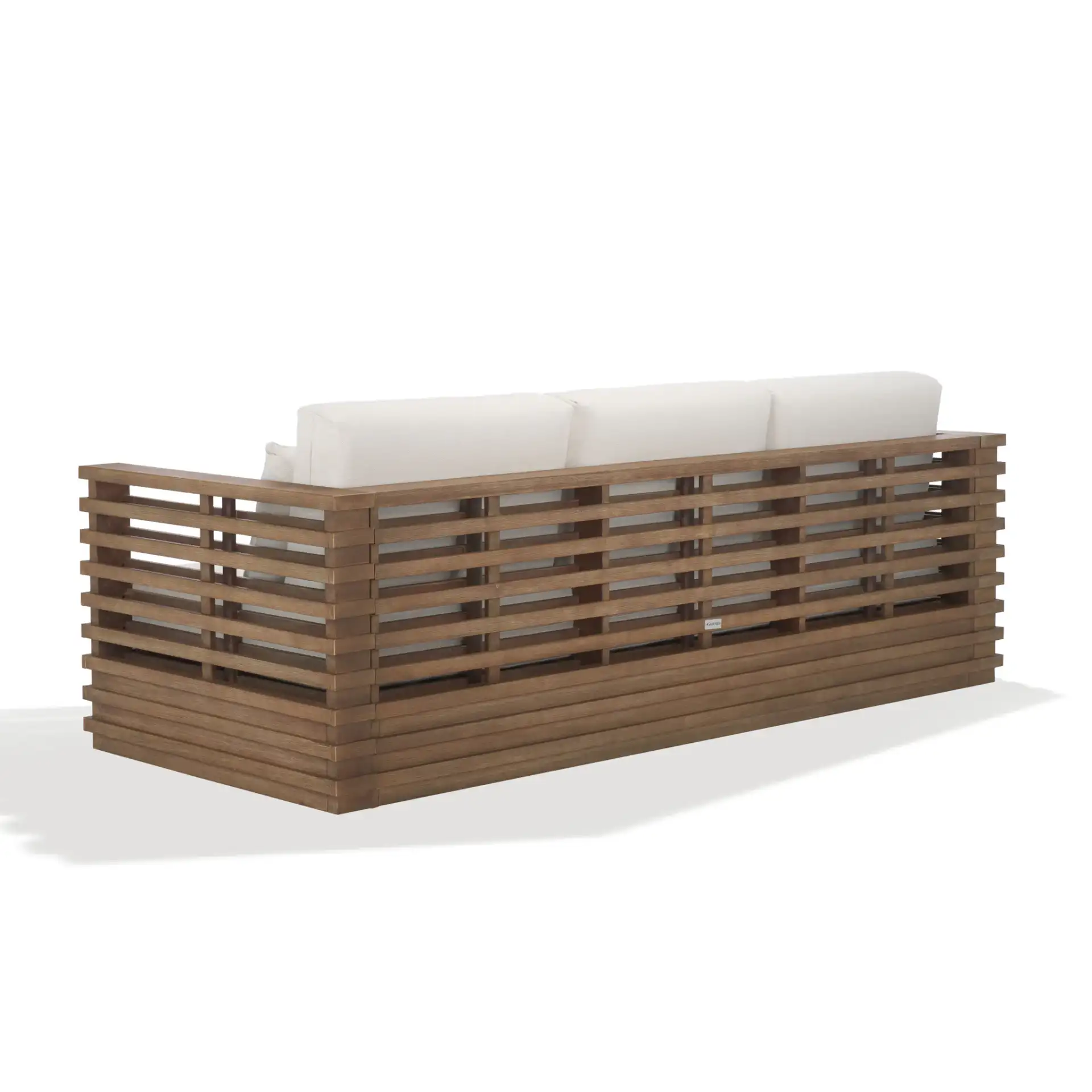 Tortuga Patio Sofa in Natural / White, detail view