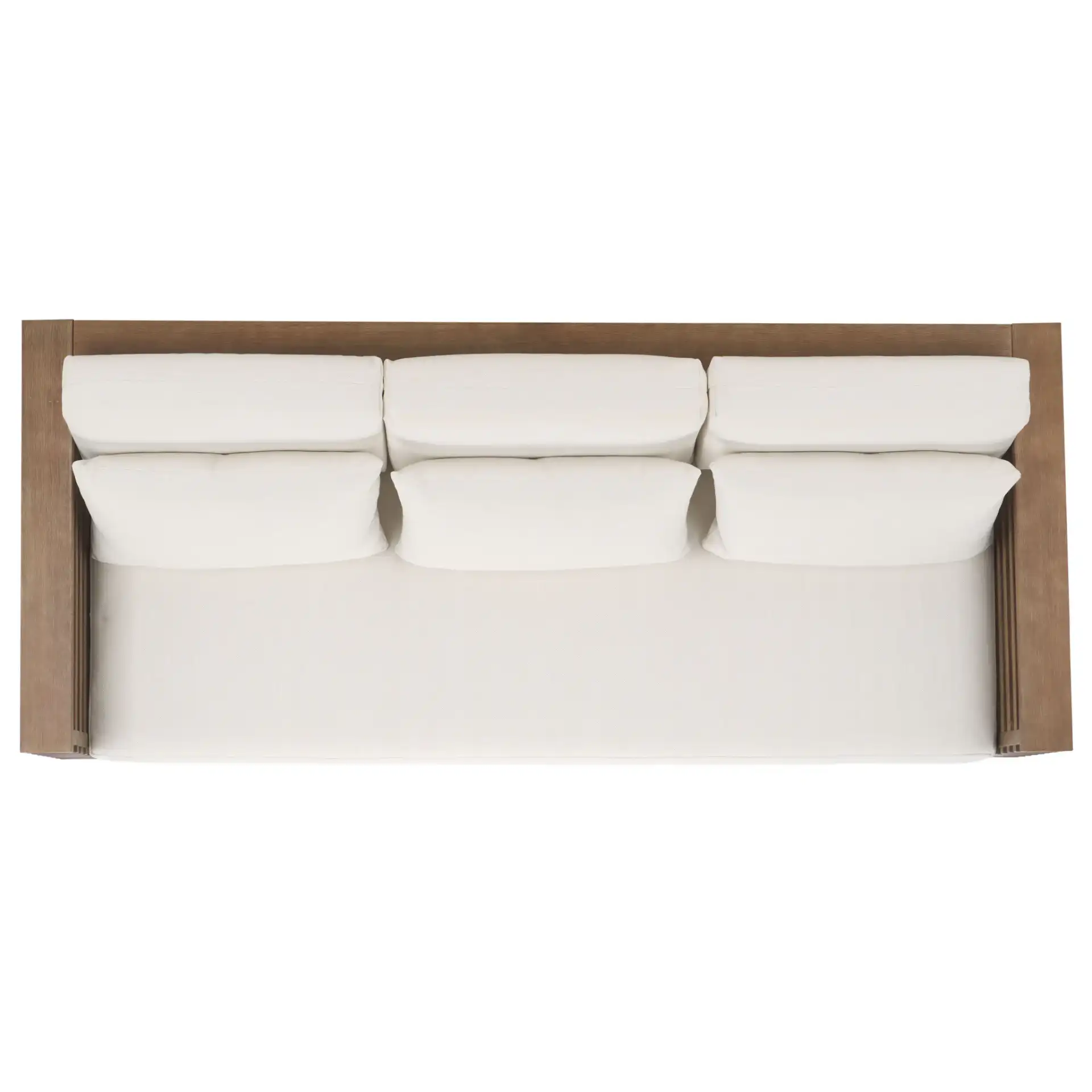 Tortuga Patio Sofa in Natural / White, detail view