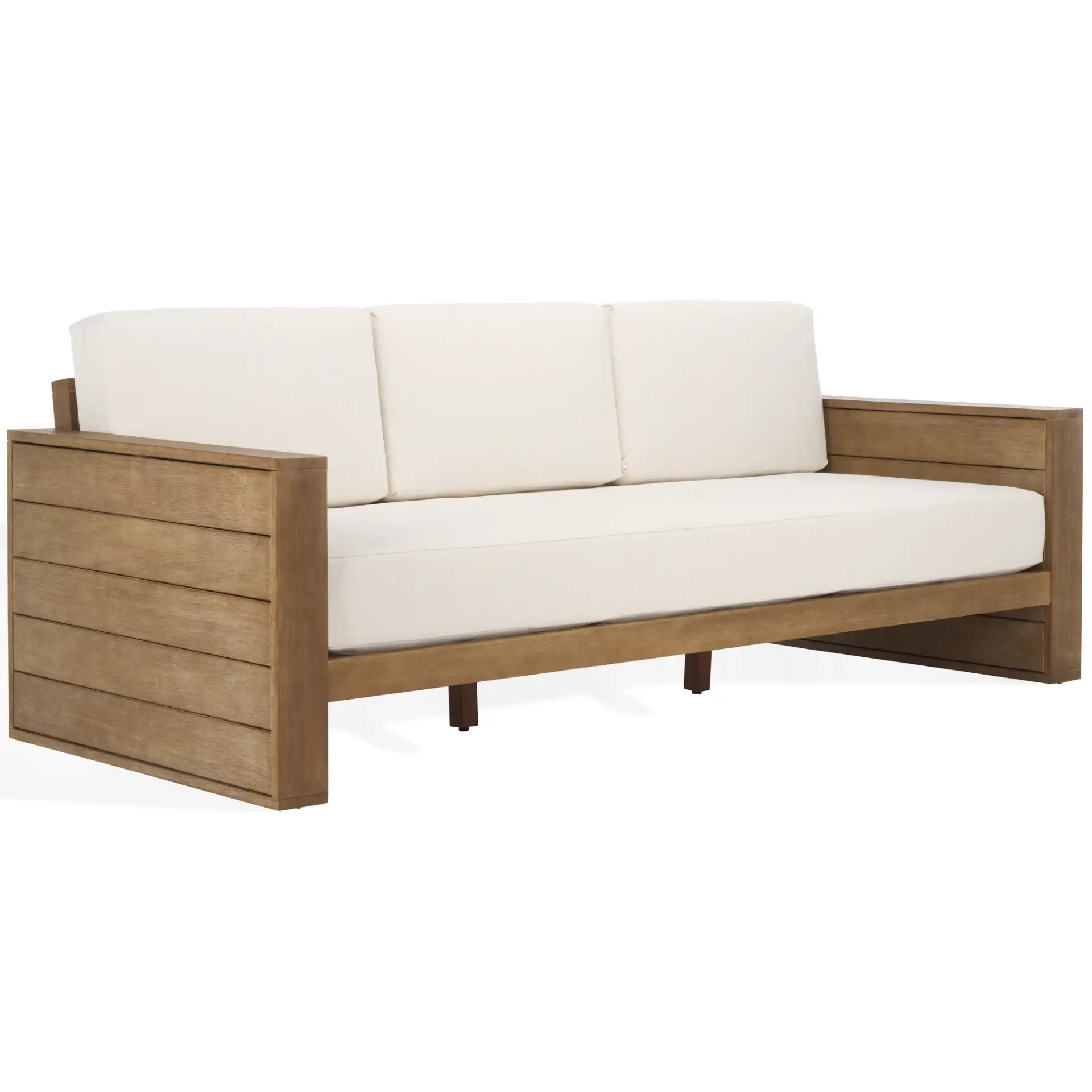 Santiago Eucalyptus Patio Sofa in Natural / Beige, detail view