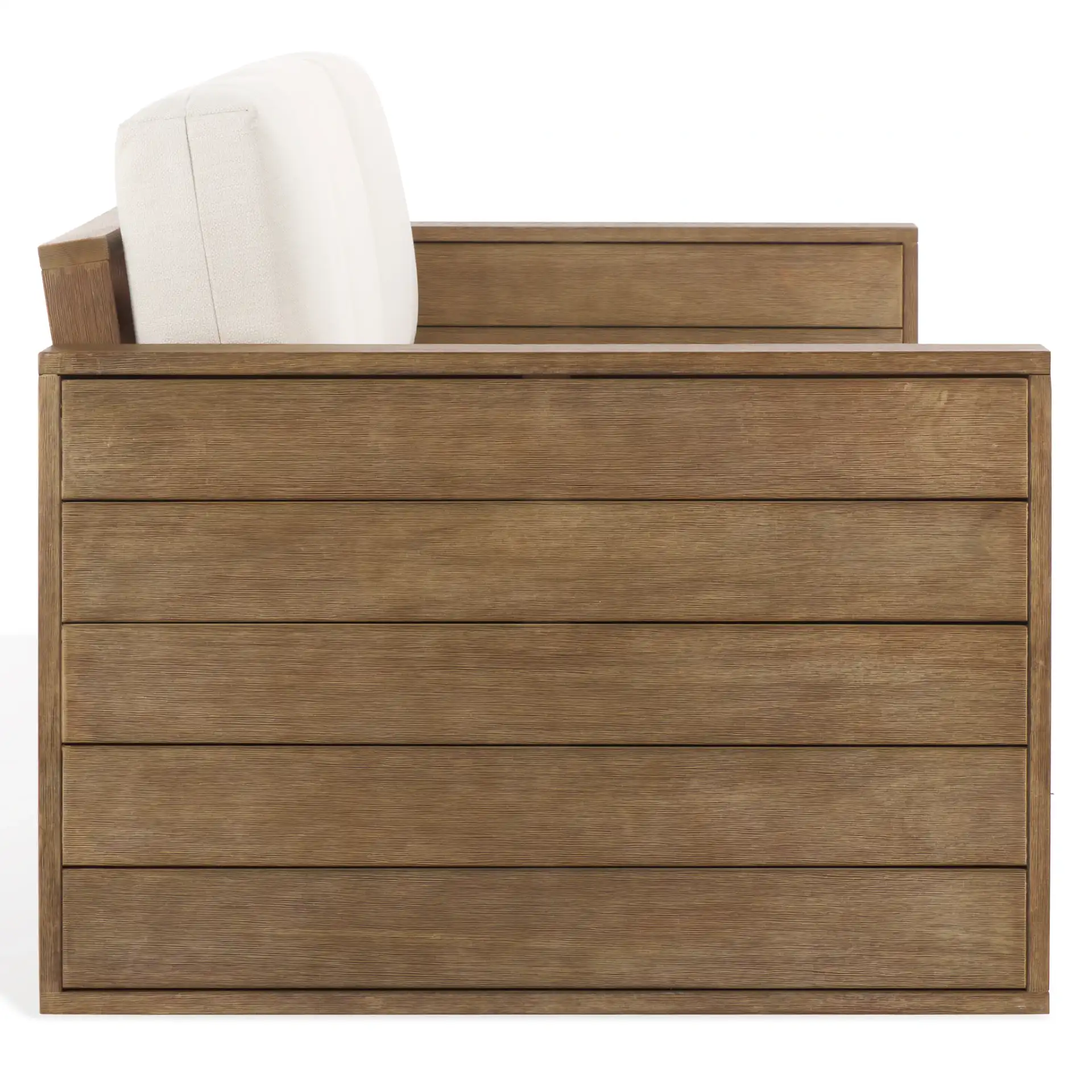 Santiago Eucalyptus Patio Sofa in Natural / Beige, detail view