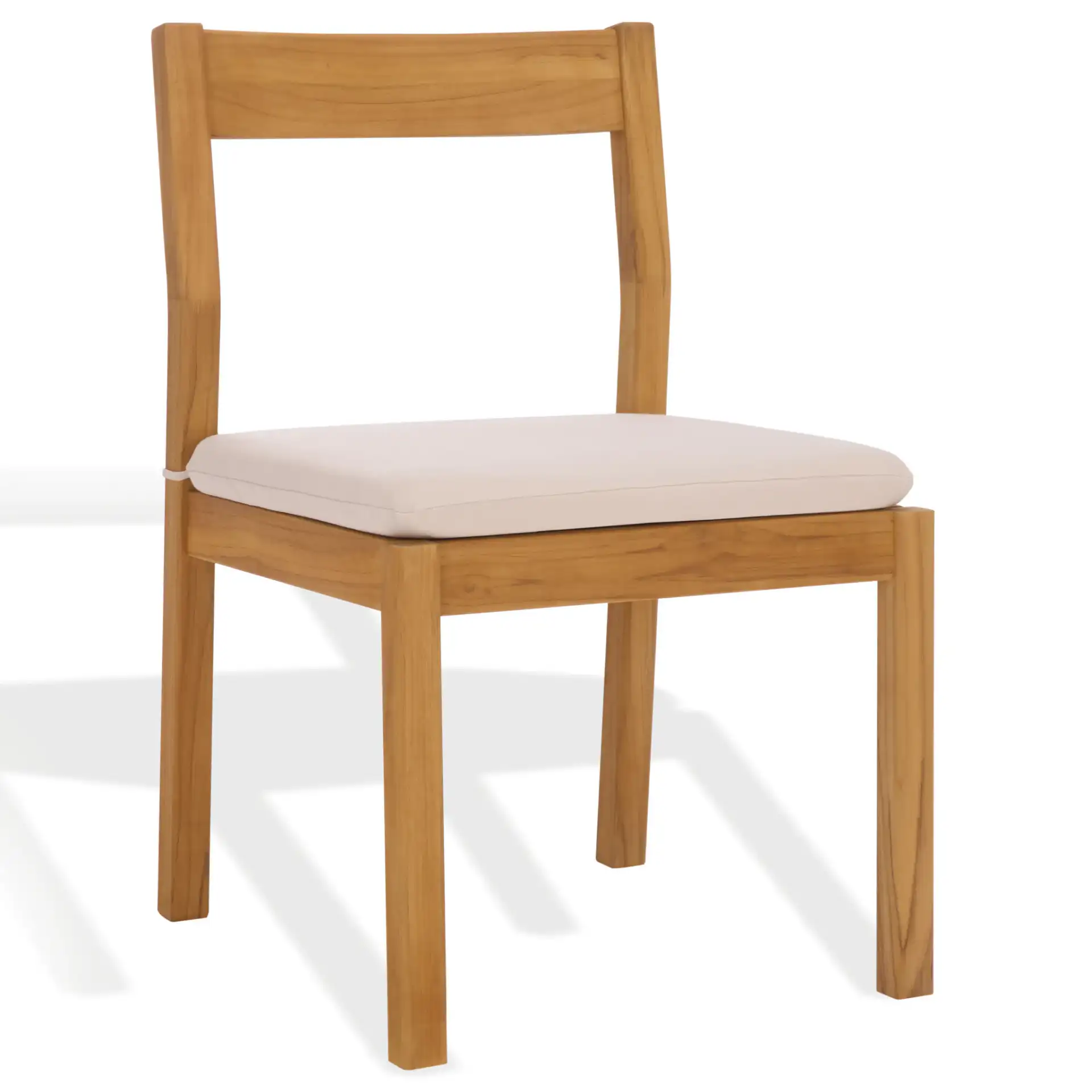 Mayaguana Teak Dining Chair (Set of 2) in Natural / White