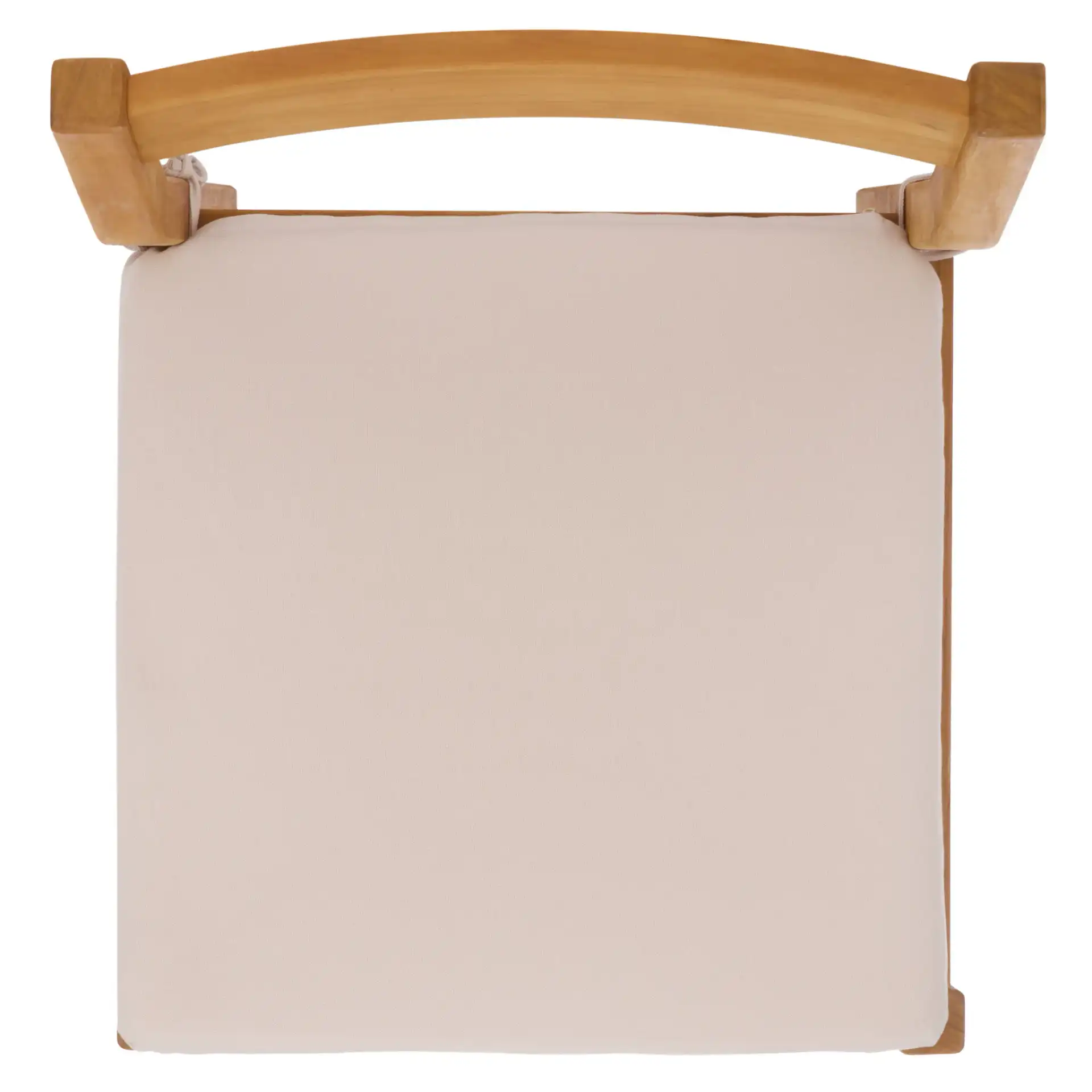 Mayaguana Teak Dining Chair (Set of 2) in Natural / White, detail view