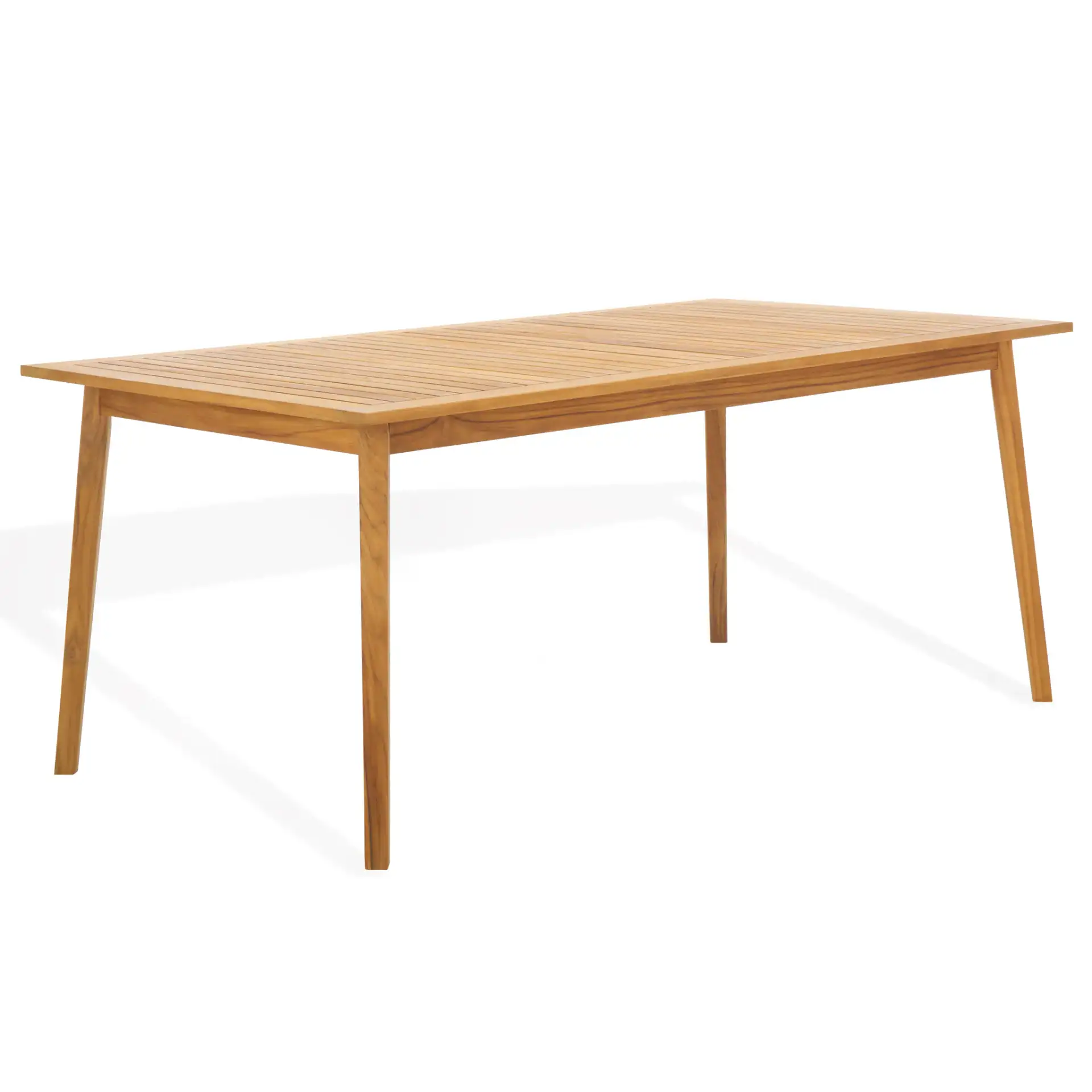 Mayaguana Teak Dining Table in Natural, detail view