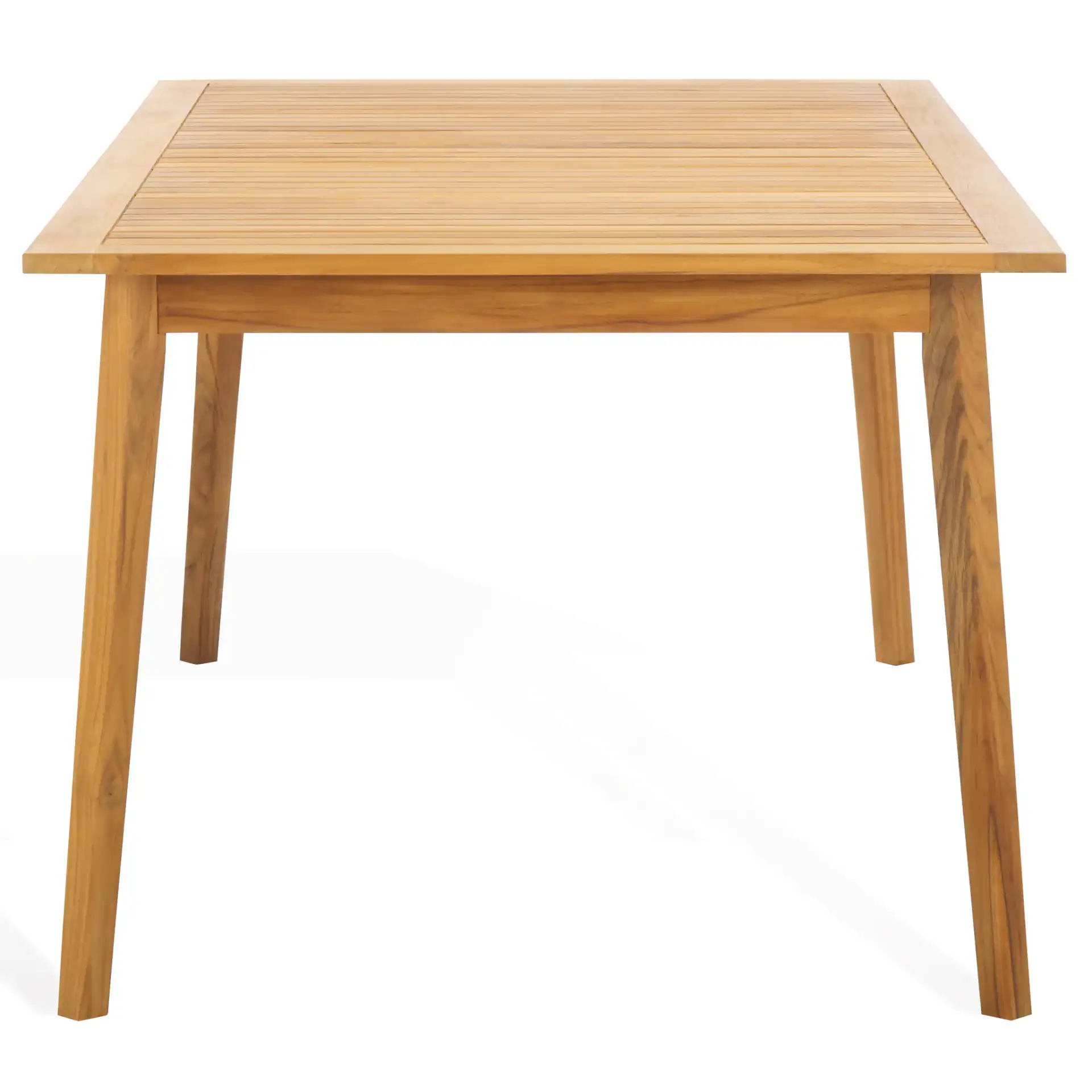 Mayaguana Teak Dining Table in Natural, detail view