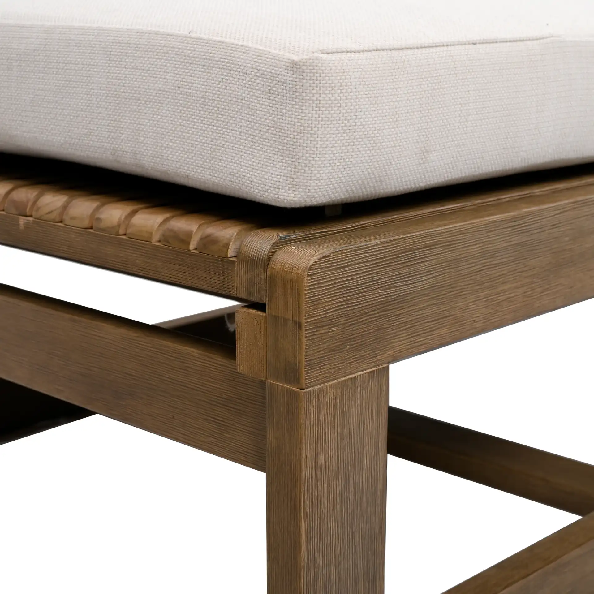 Saint Vincent Chaise Lounge in Natural / Beige in a styled room