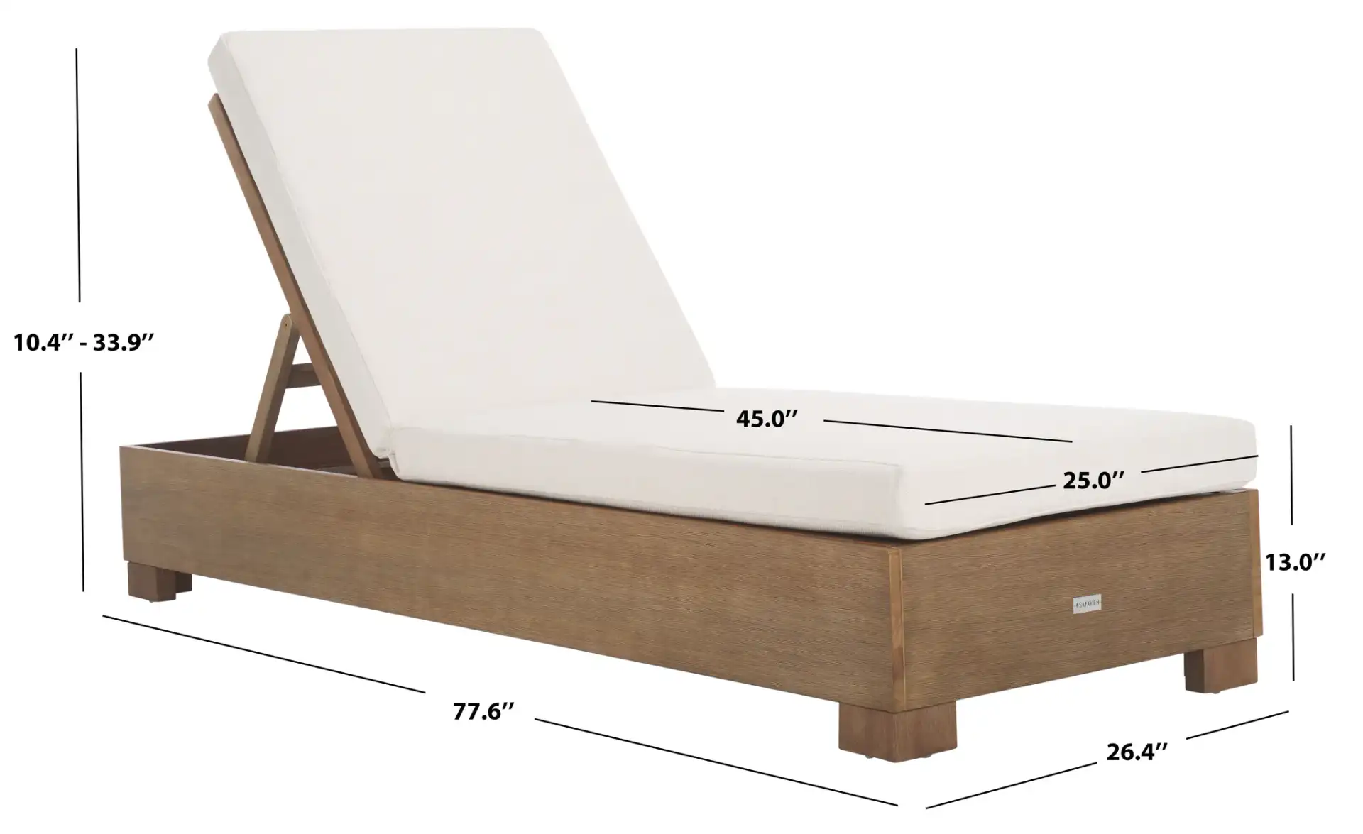 Blanquilla Chaise Lounge in Natural / Beige, detail view