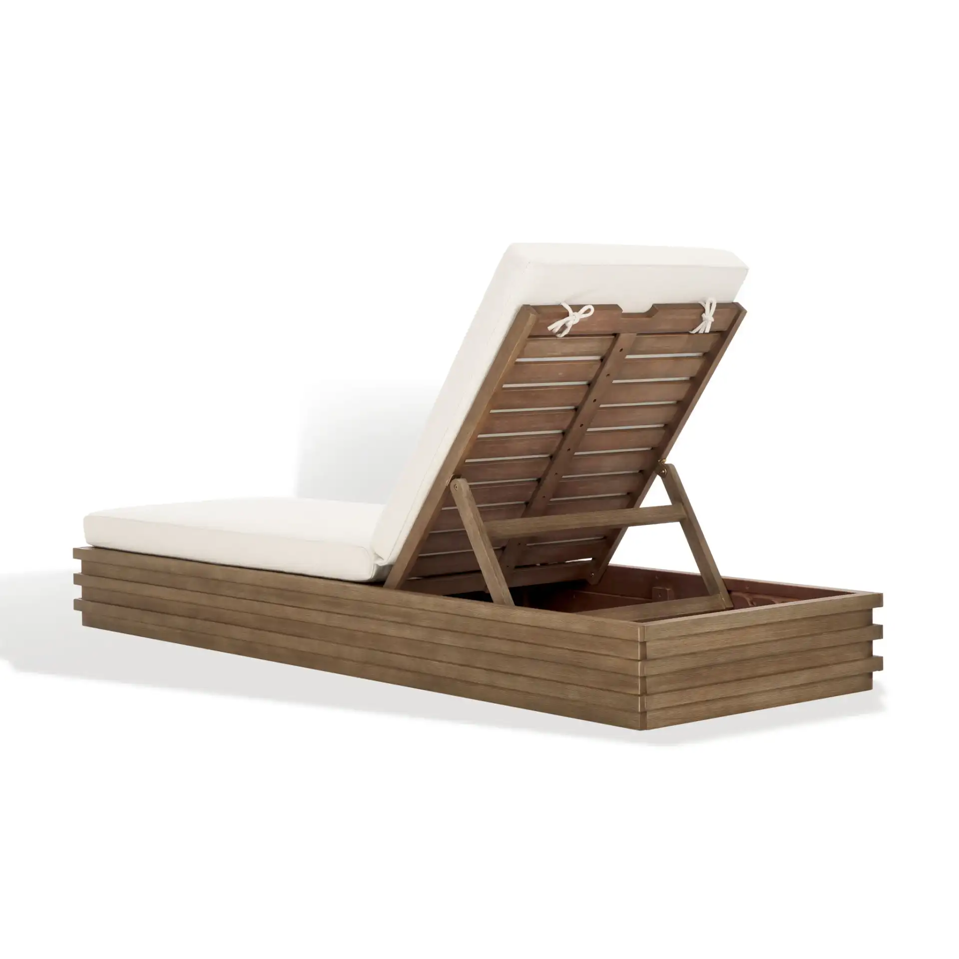Barbados Chaise Lounge in Natural / Beige, detail view