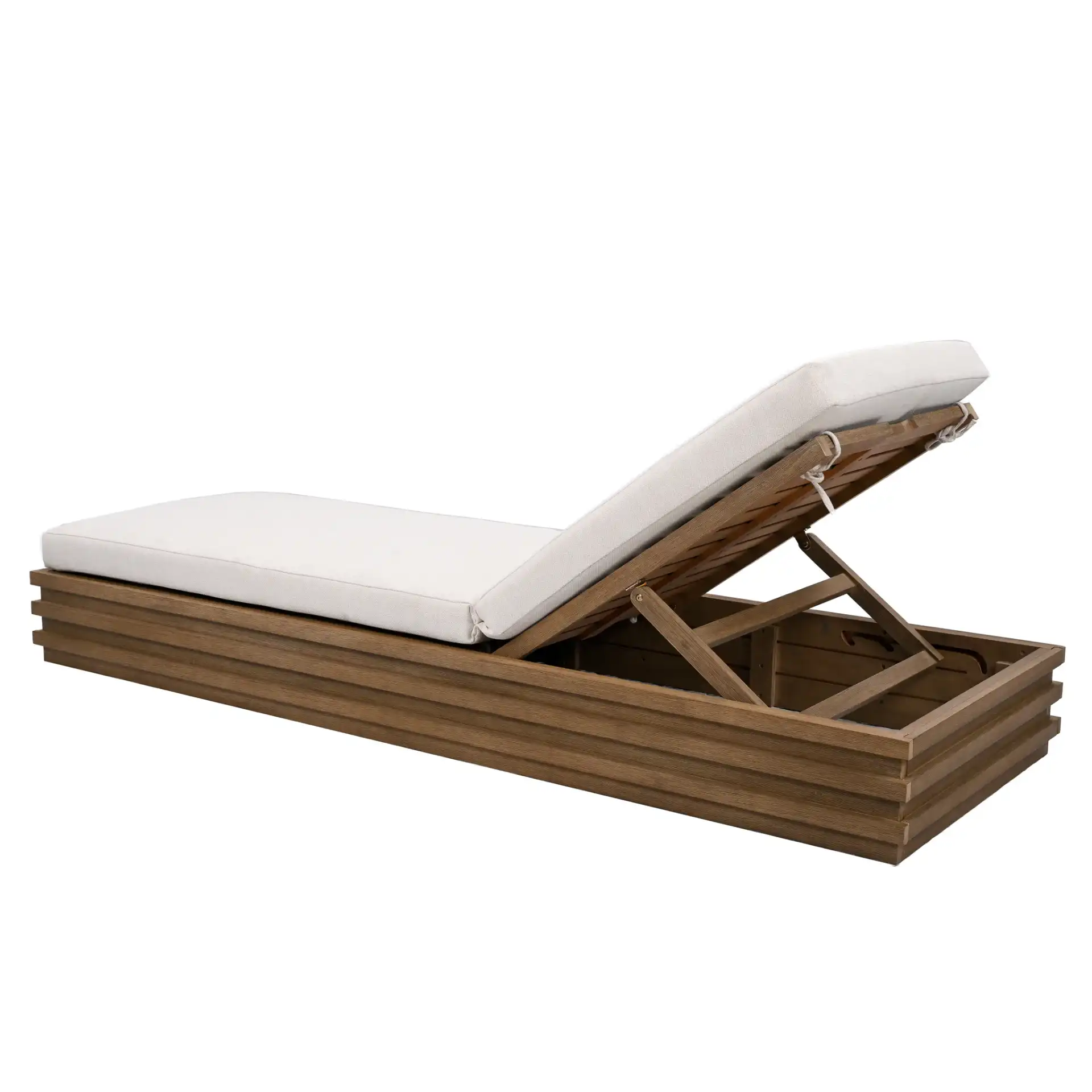 Barbados Chaise Lounge in Natural / Beige, detail view