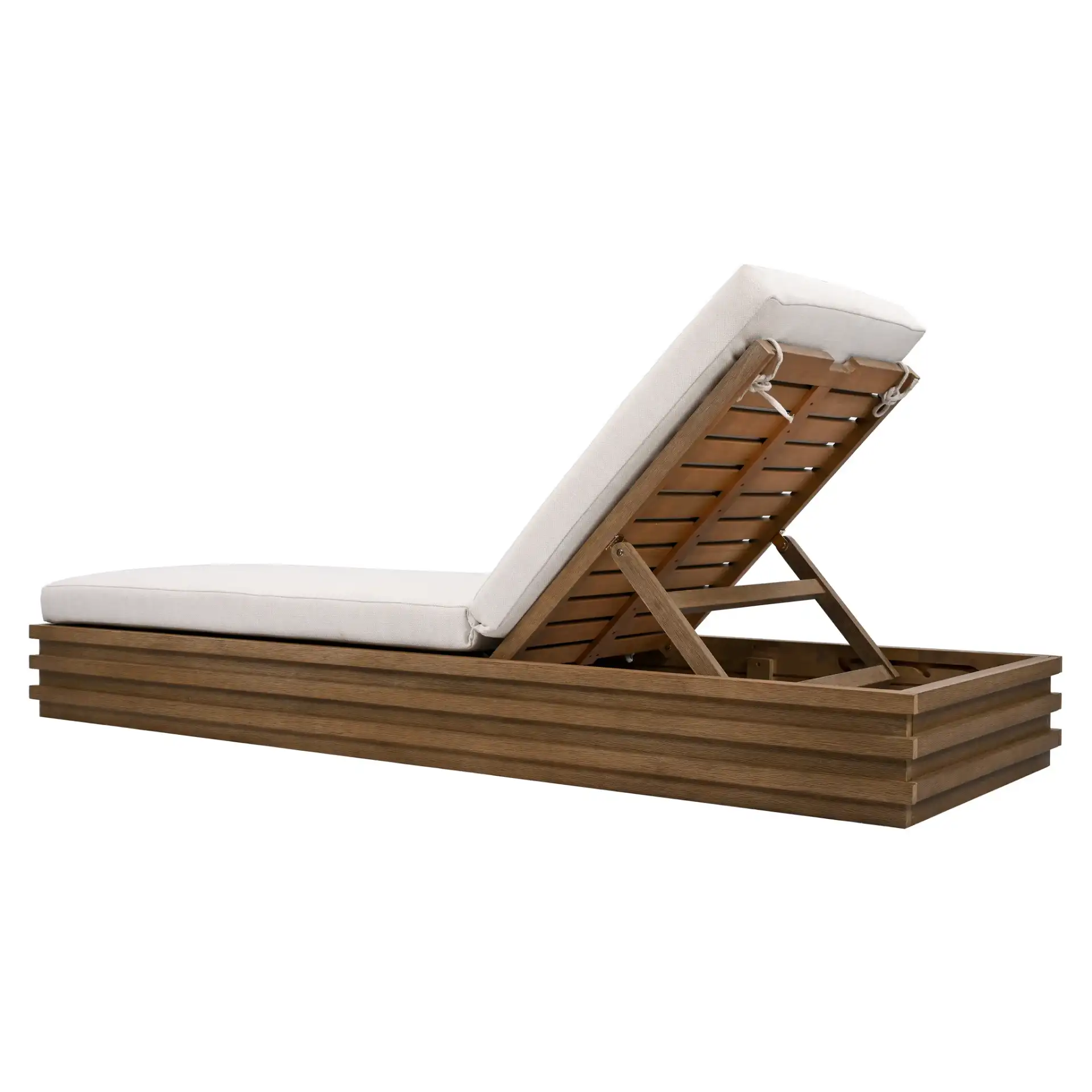 Barbados Chaise Lounge in Natural / Beige, detail view