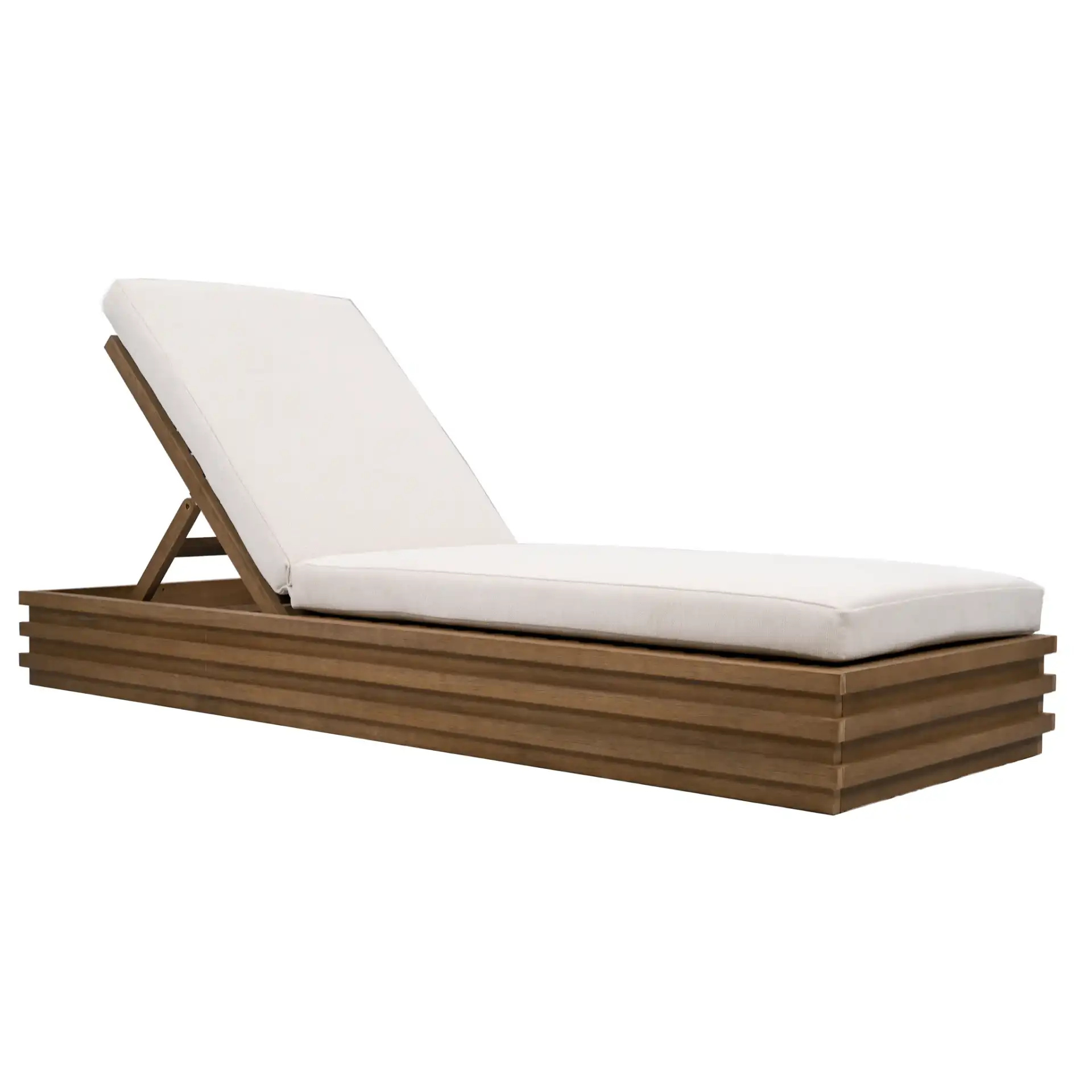 Barbados Chaise Lounge in Natural / Beige, detail view