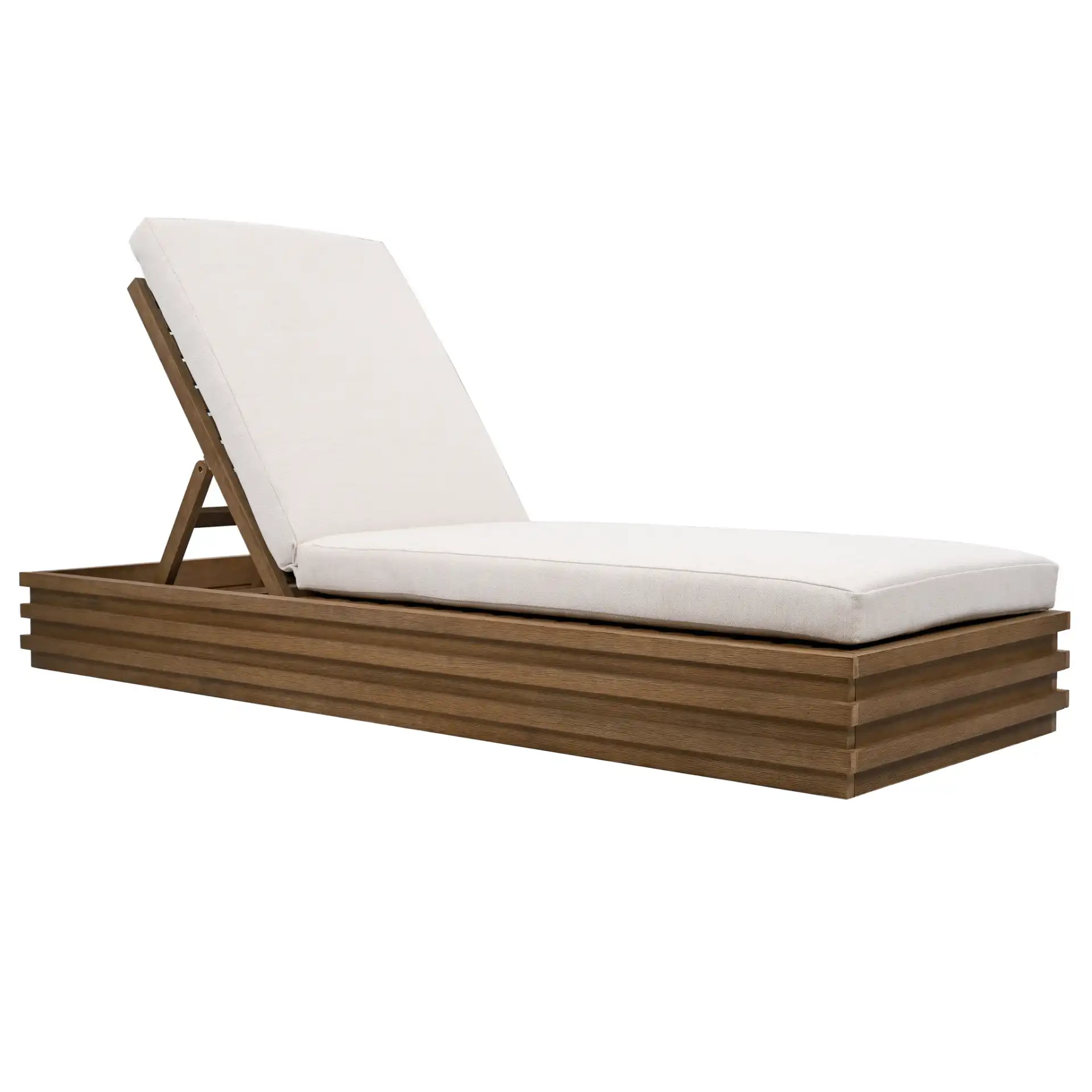 Barbados Chaise Lounge in Natural / Beige, detail view
