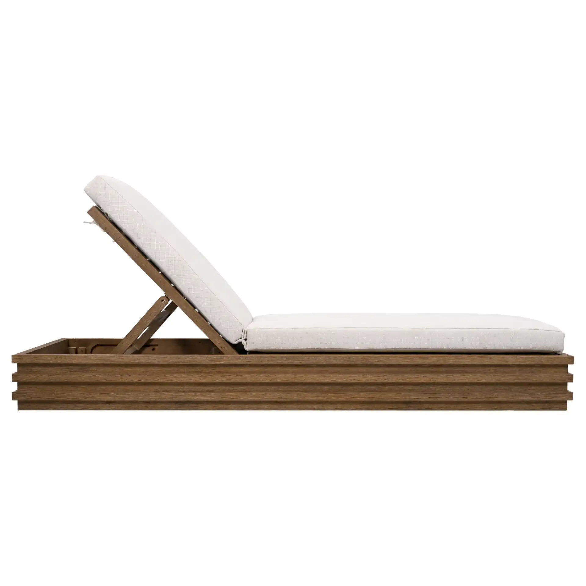 Barbados Chaise Lounge in Natural / Beige, detail view