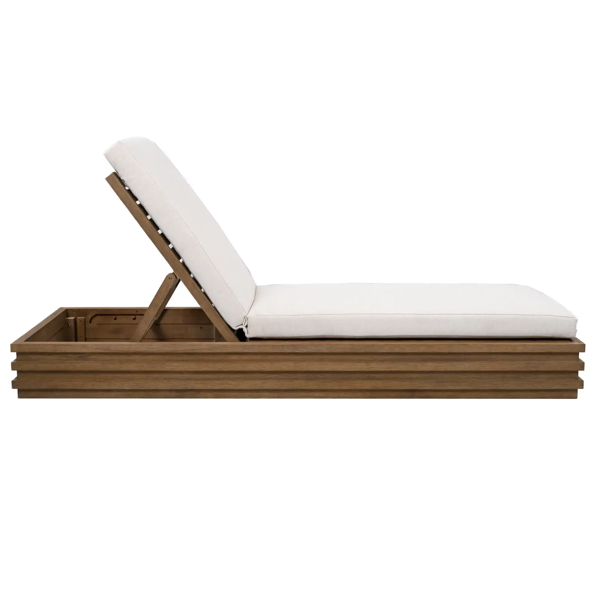 Barbados Chaise Lounge in Natural / Beige, detail view