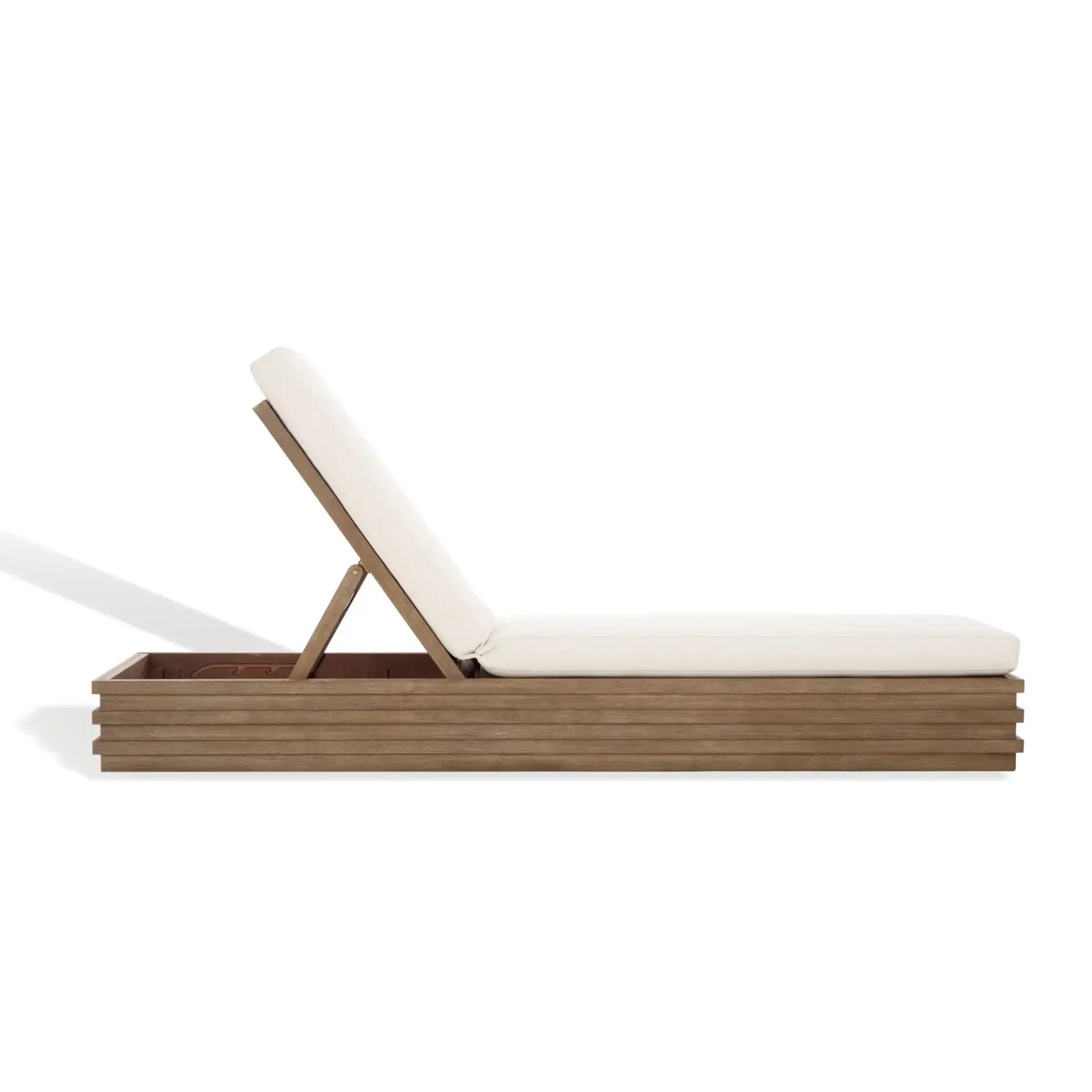 Barbados Chaise Lounge in Natural / Beige, detail view