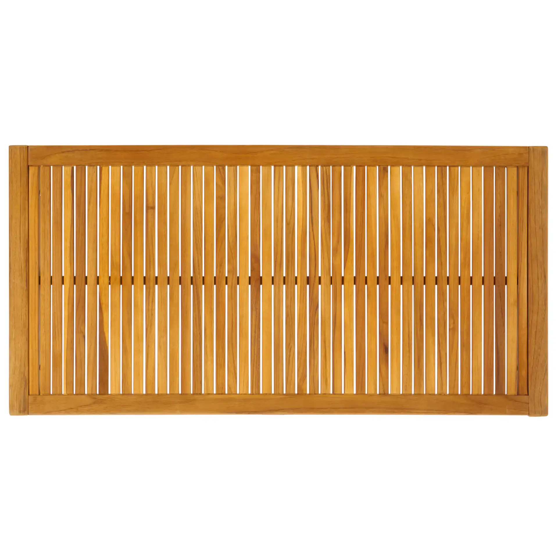 Samoa Teak Patio Coffee Table in Natural, detail view