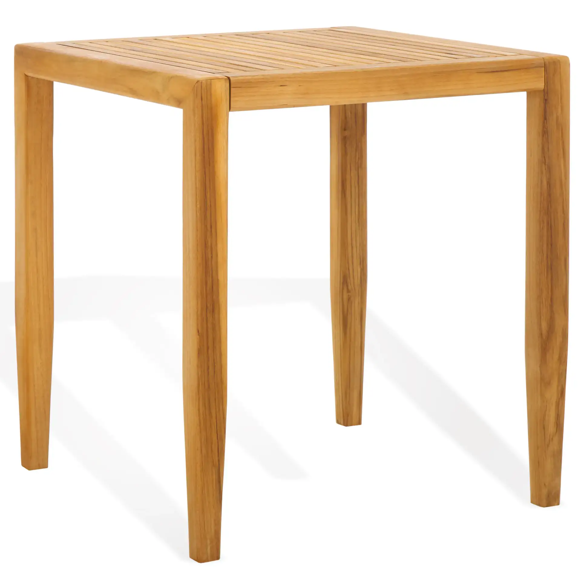 Samoa Teak Patio Accent Table in Natural, detail view