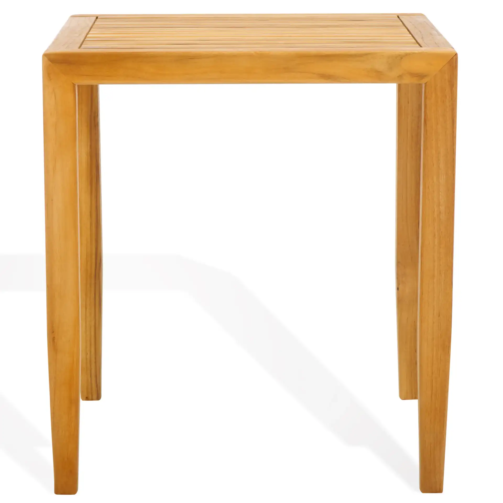 Samoa Teak Patio Accent Table in Natural, detail view