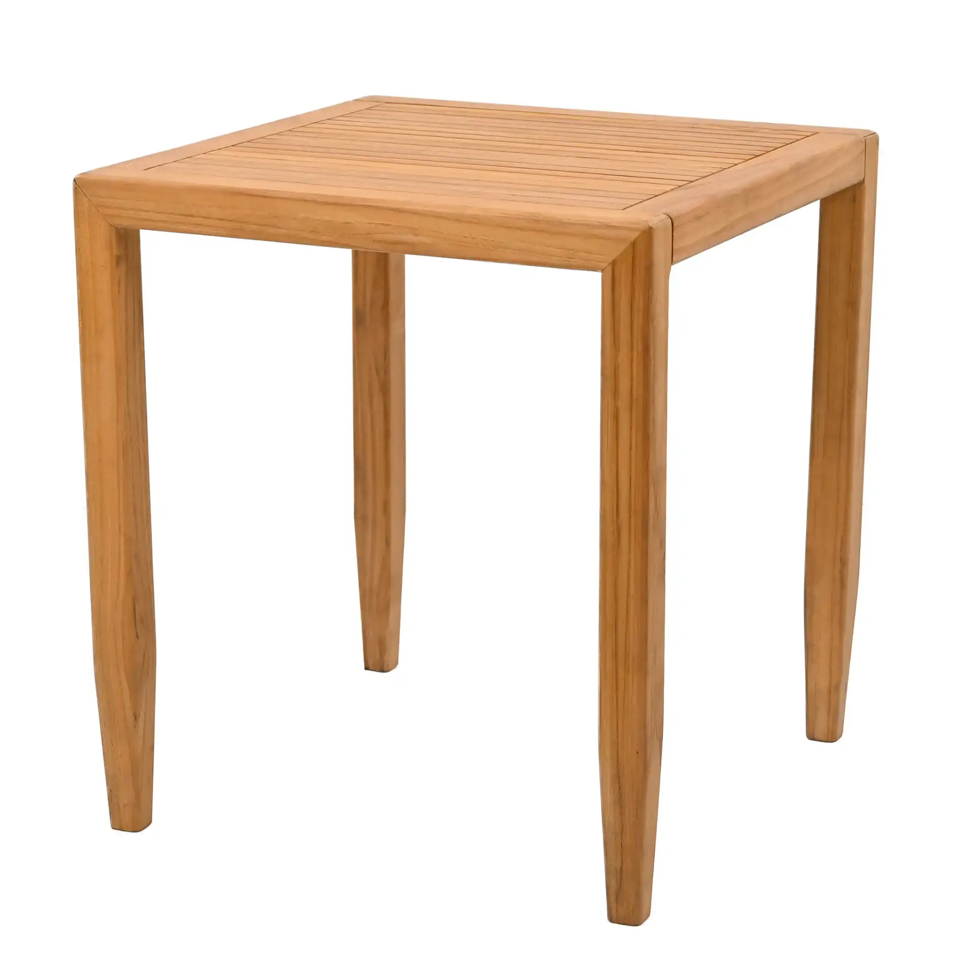 Samoa Teak Patio Accent Table in Natural, detail view