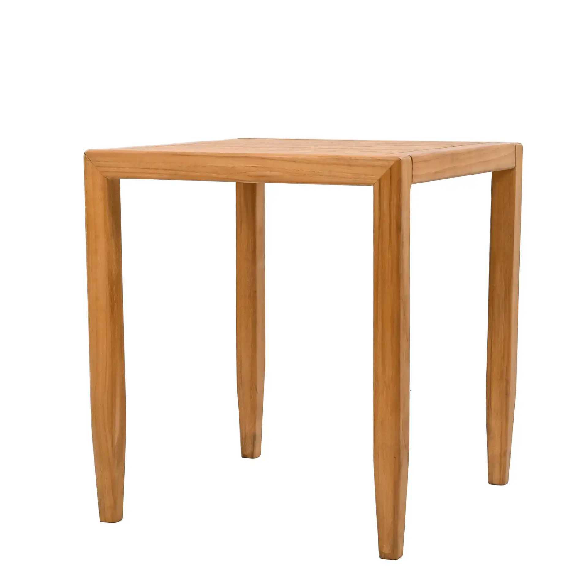 Samoa Teak Patio Accent Table in Natural, detail view