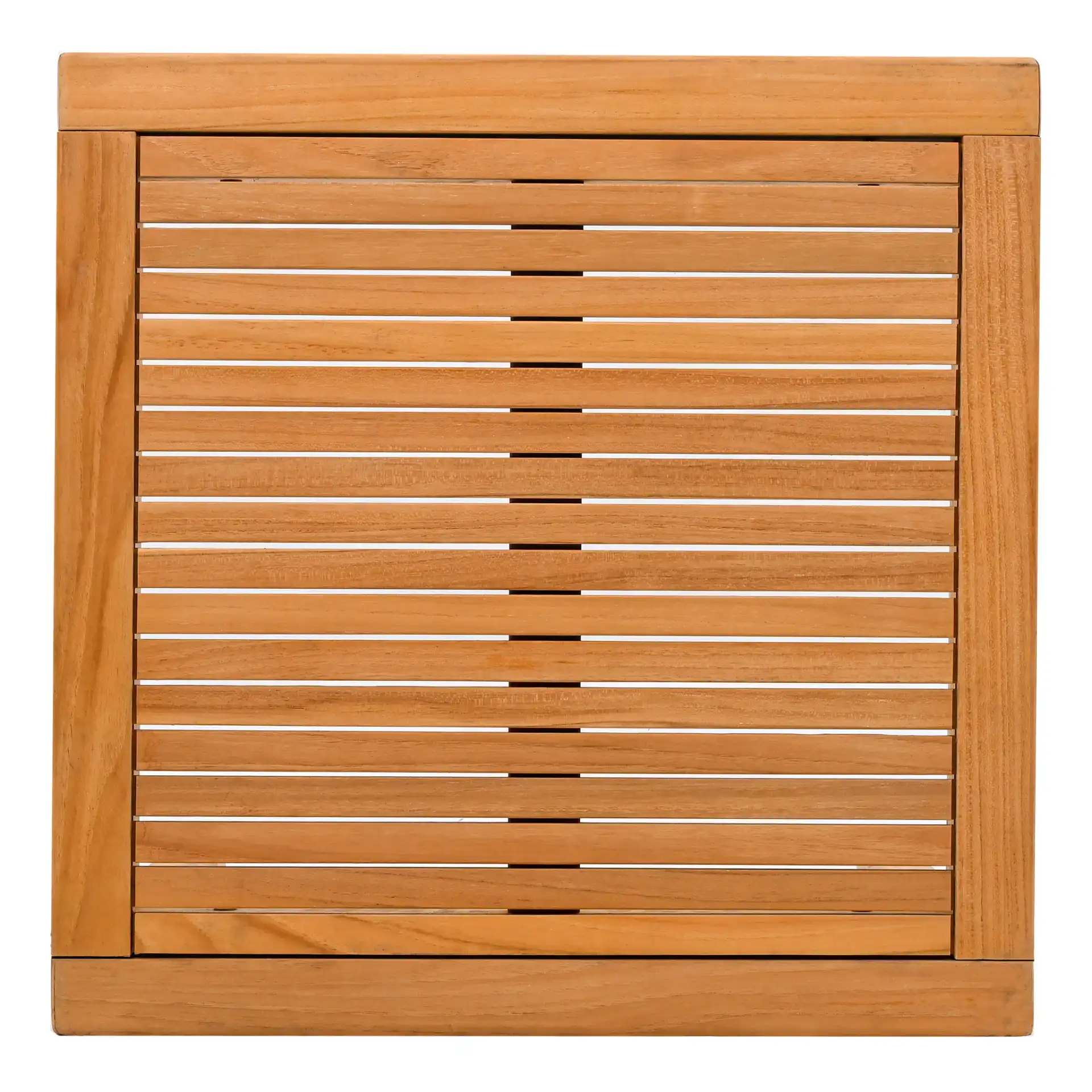 Samoa Teak Patio Accent Table in Natural, detail view
