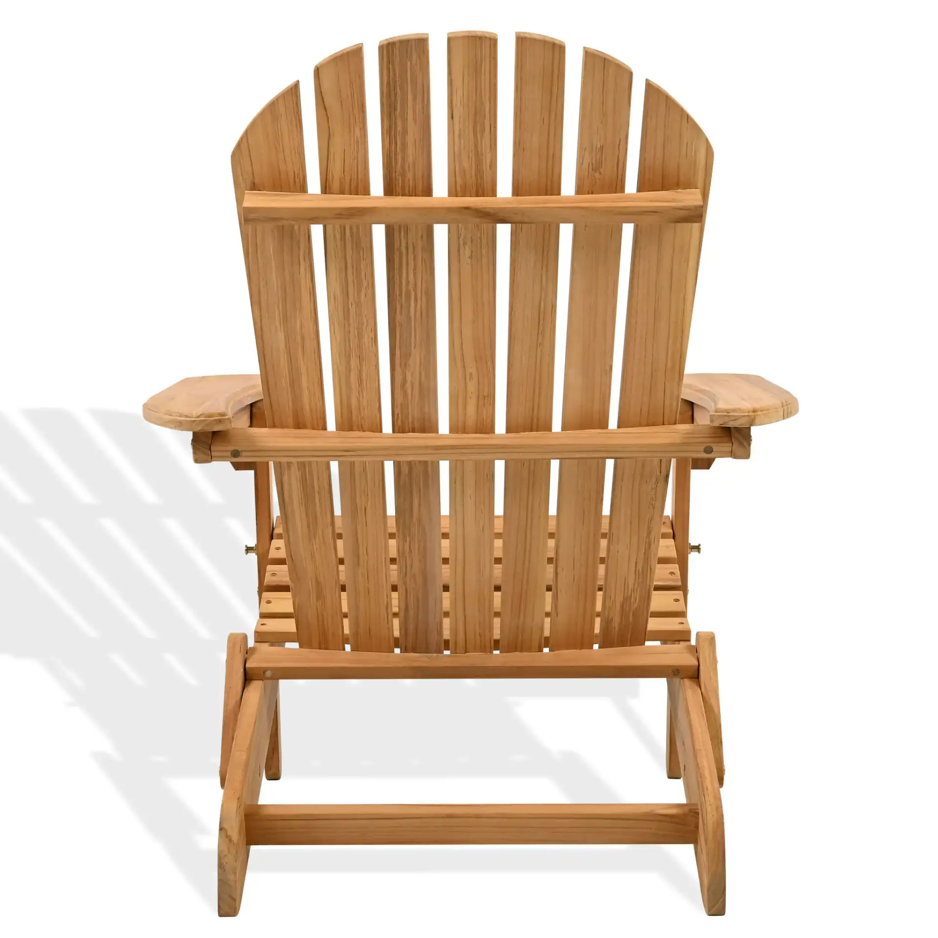 Alani Teak Adirondack Chair in Natural, detail view