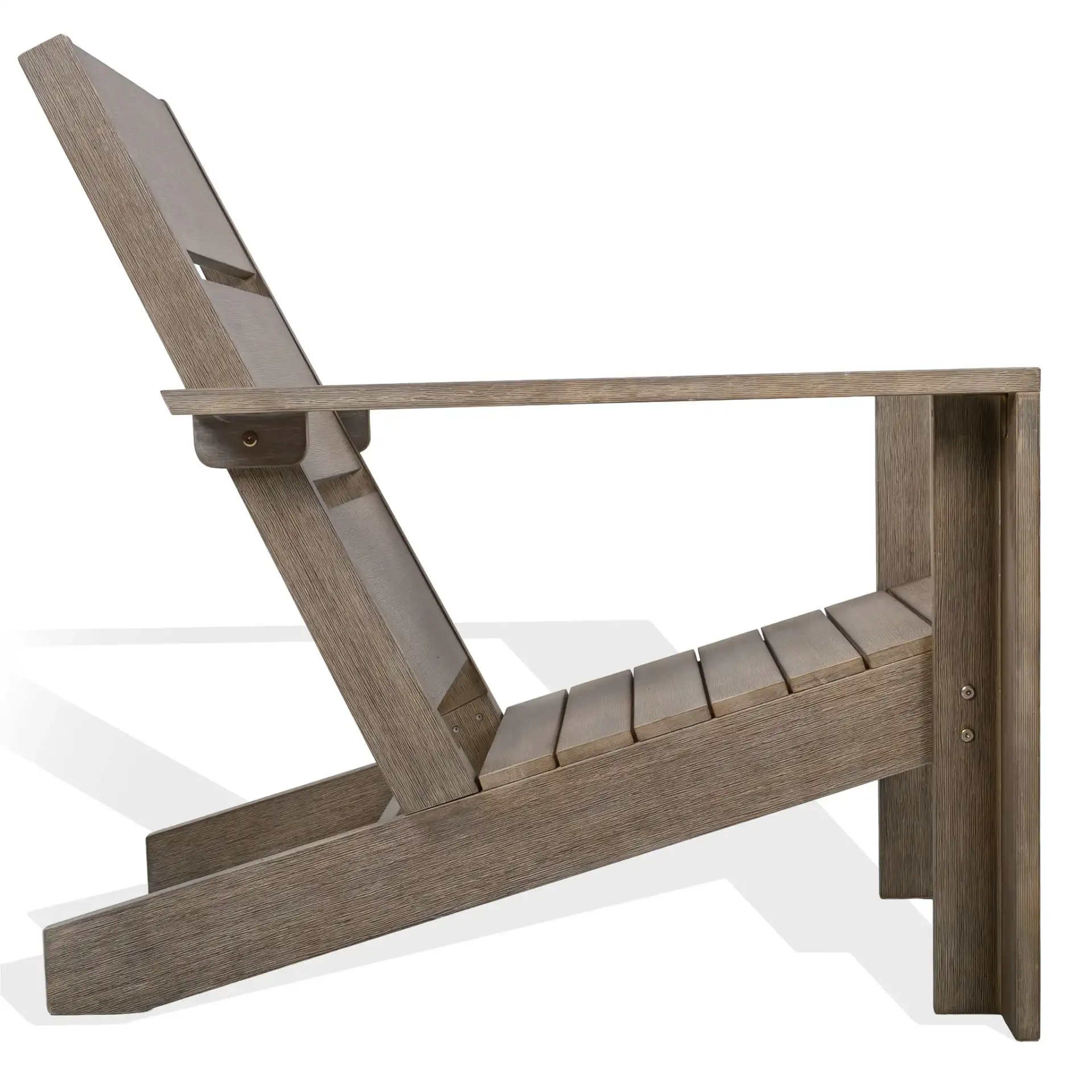 Coral Adirondack Chair in Gray, detail view