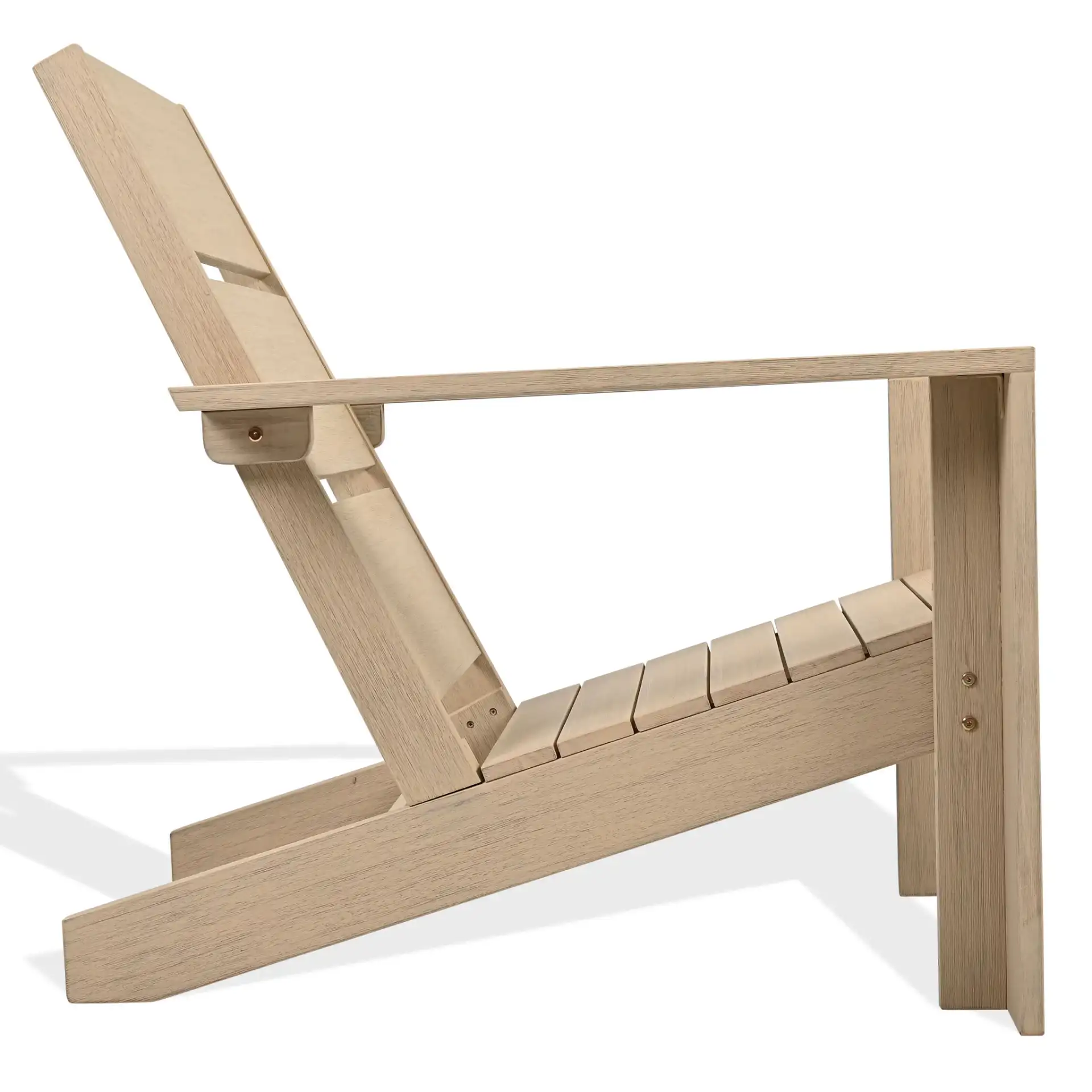 Calypso Adirondack Chair in Sand, detail view
