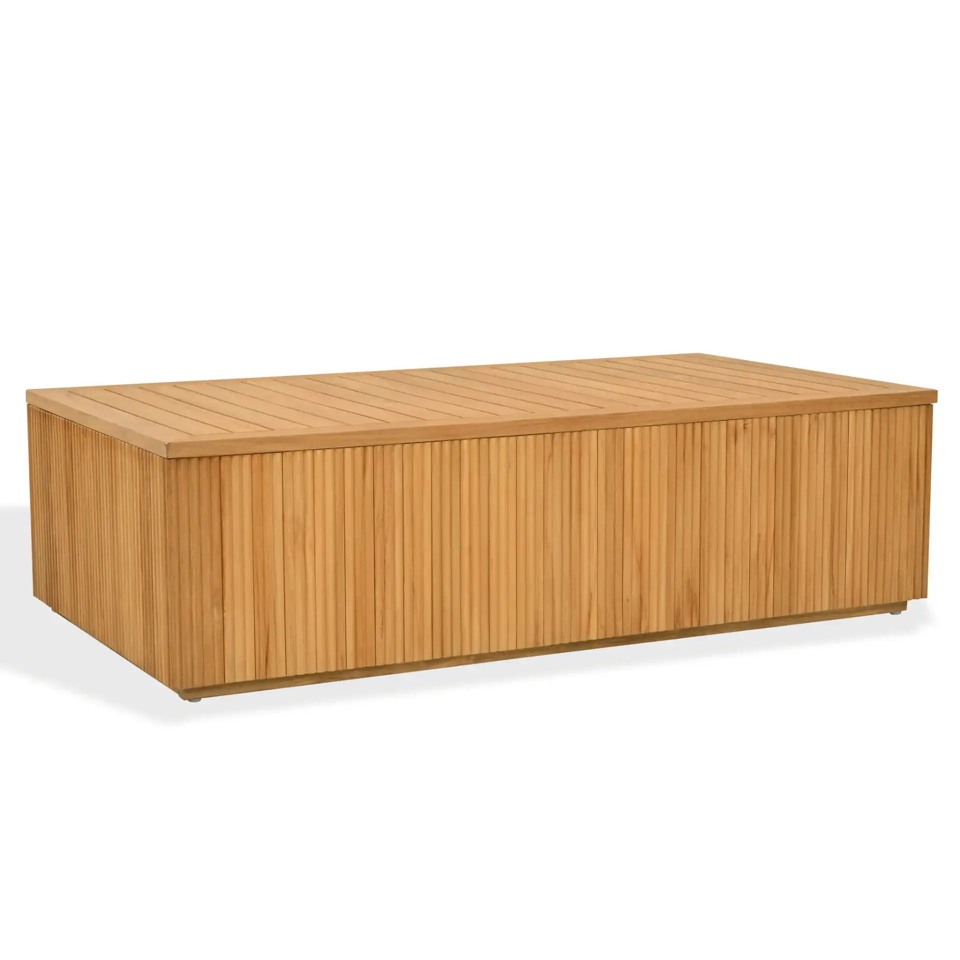 St Lucia Teakwood Coffee Table in Natural, detail view
