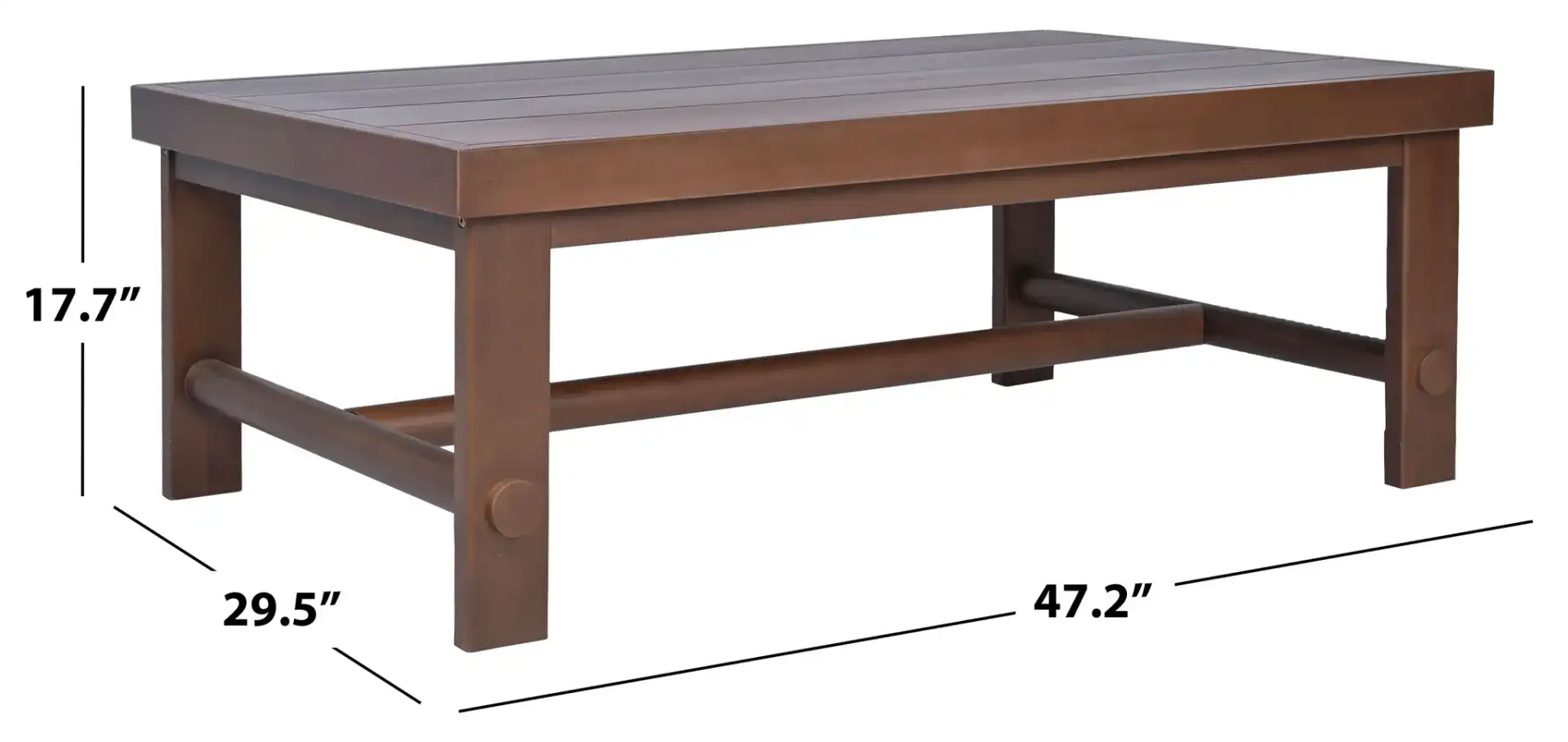 Cruise Eucalyptus Coffee Table in Walnut, detail view