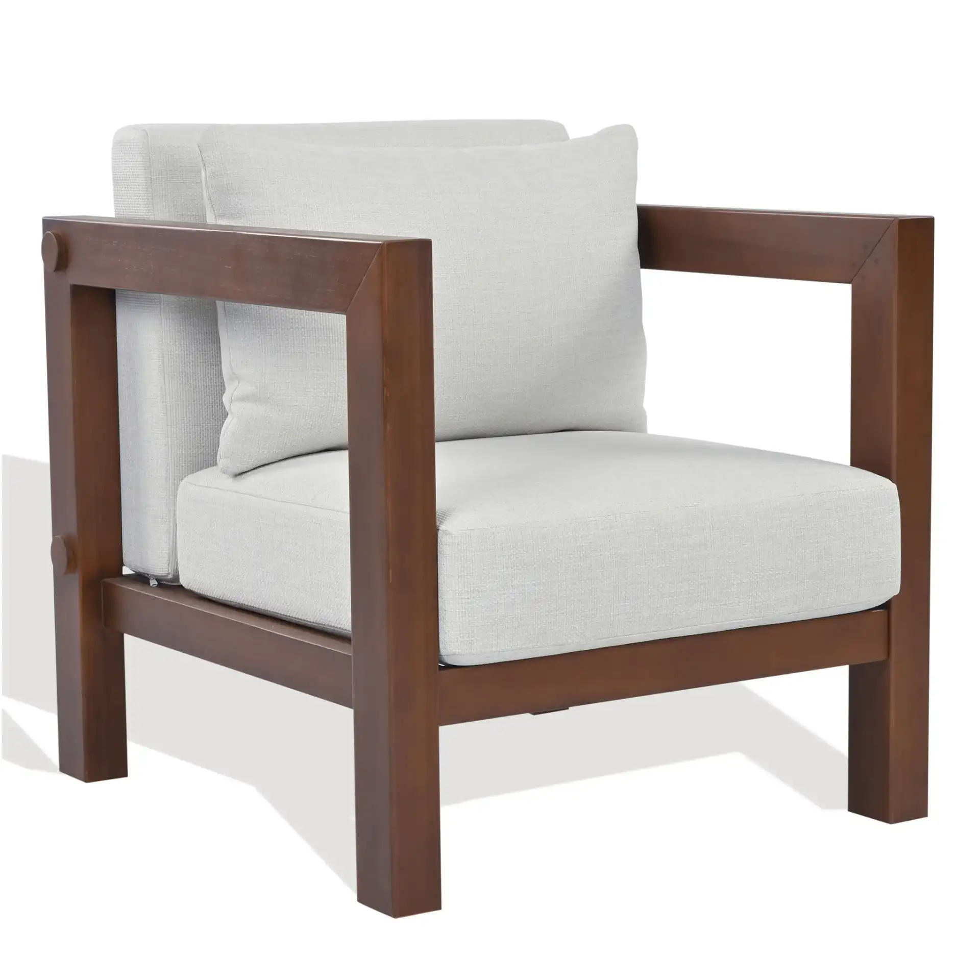 Cruise Eucalyptus Patio Chair in Walnut / White