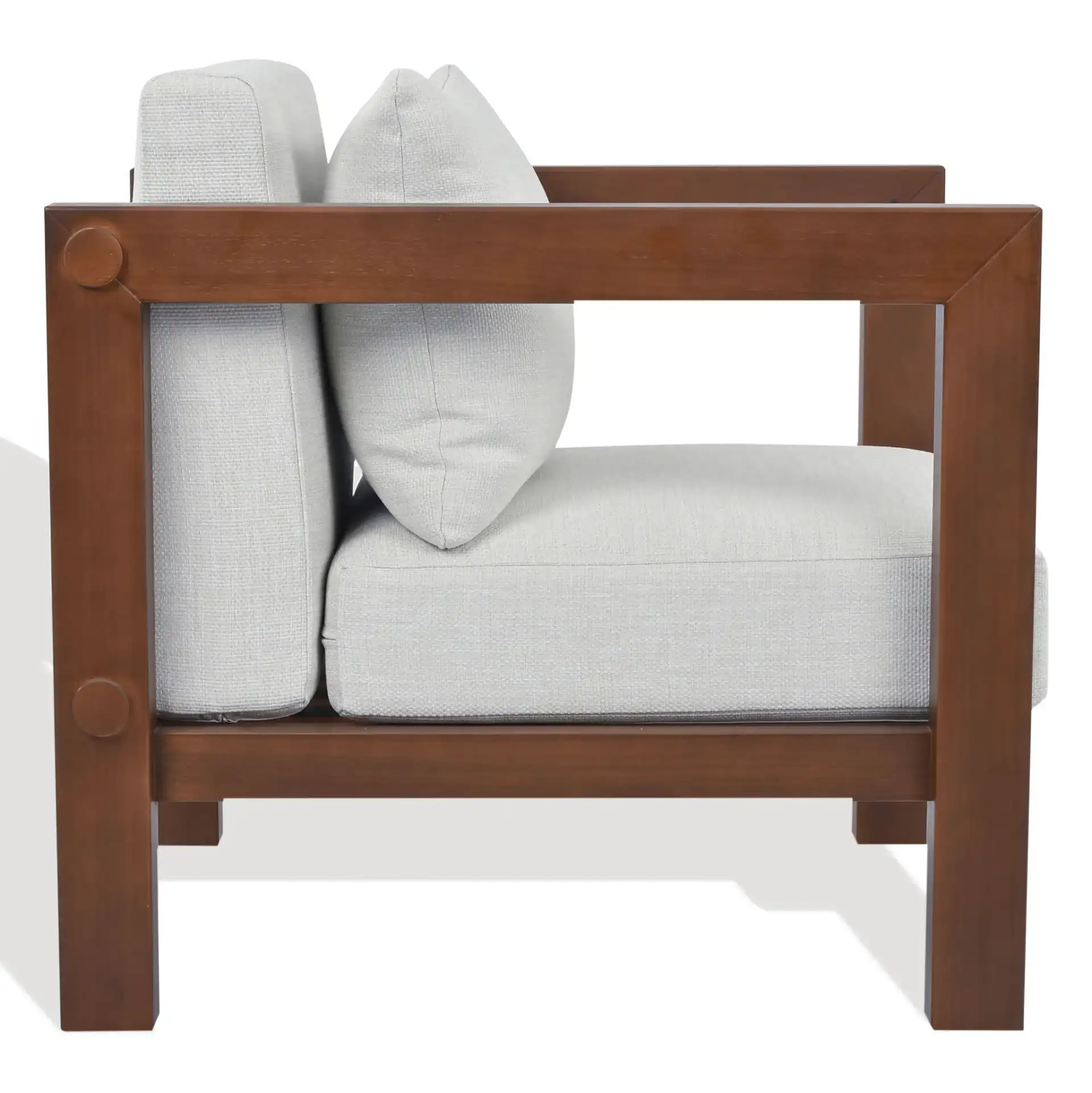 Cruise Eucalyptus Patio Chair in Walnut / White, detail view
