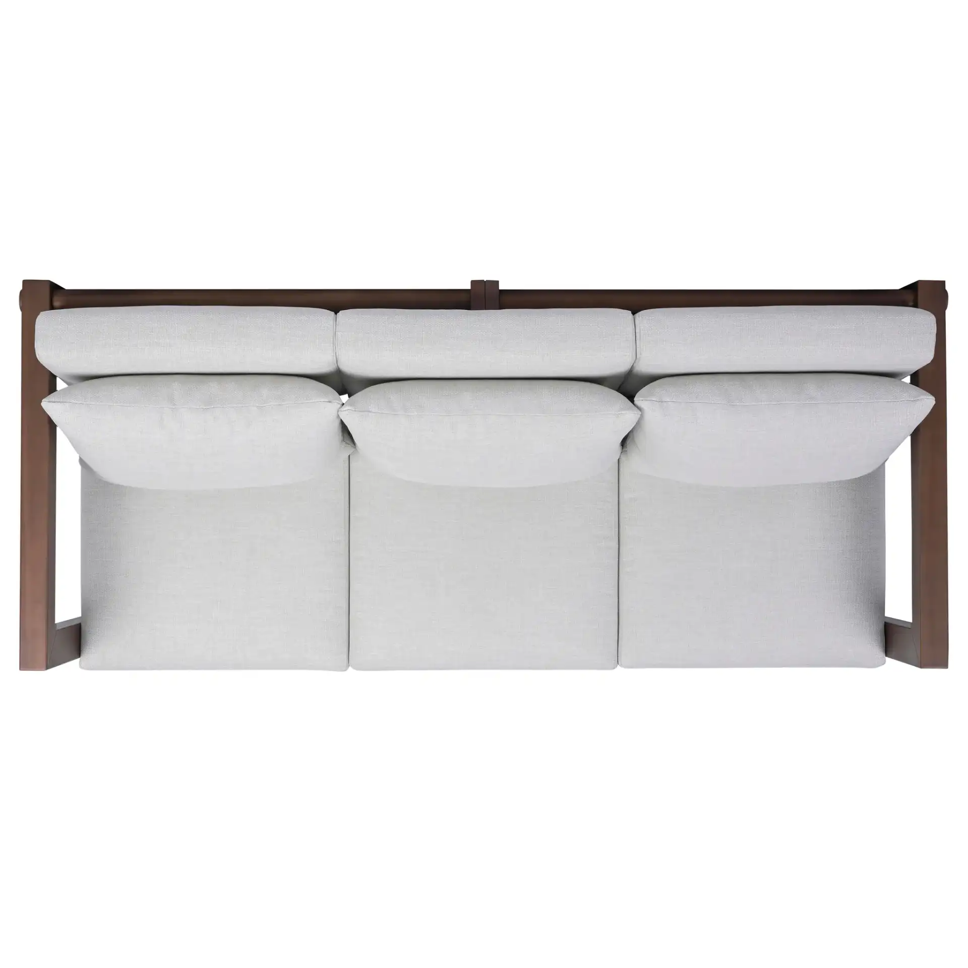 Cruise Eucalyptus Patio Sofa in Walnut / White, detail view