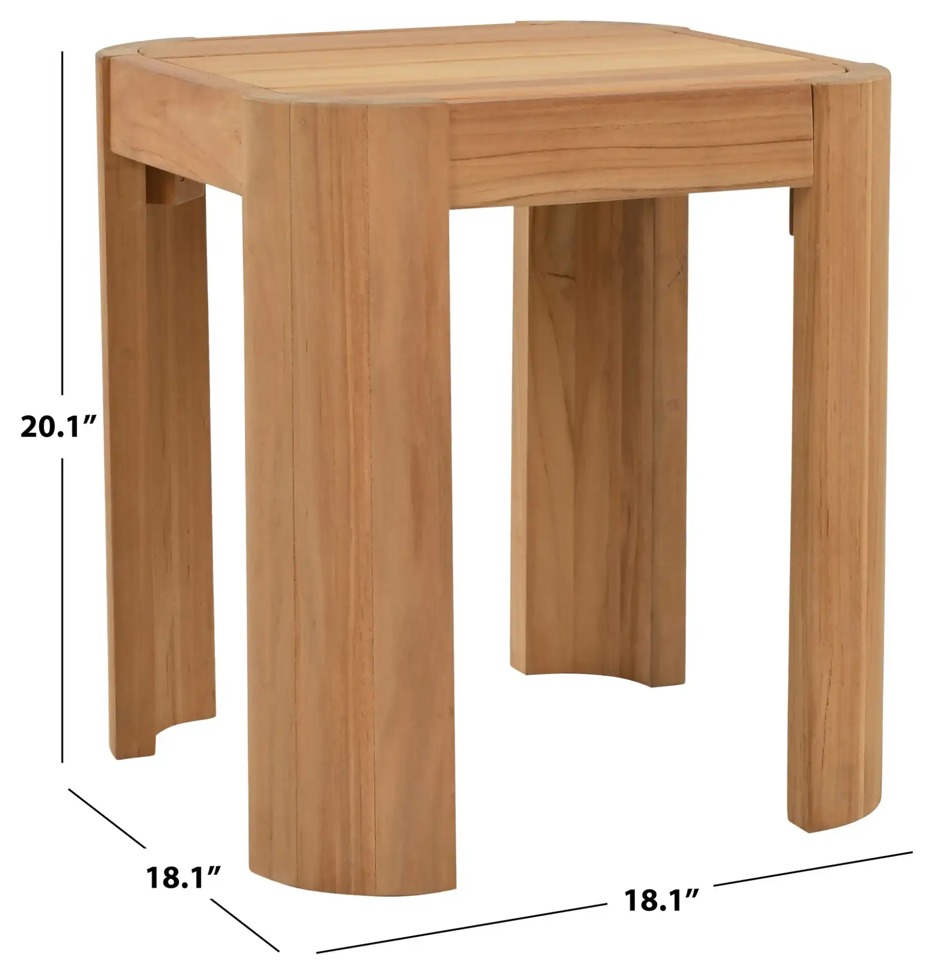 Leilani Teak Accent Table in Natural Teak, detail view
